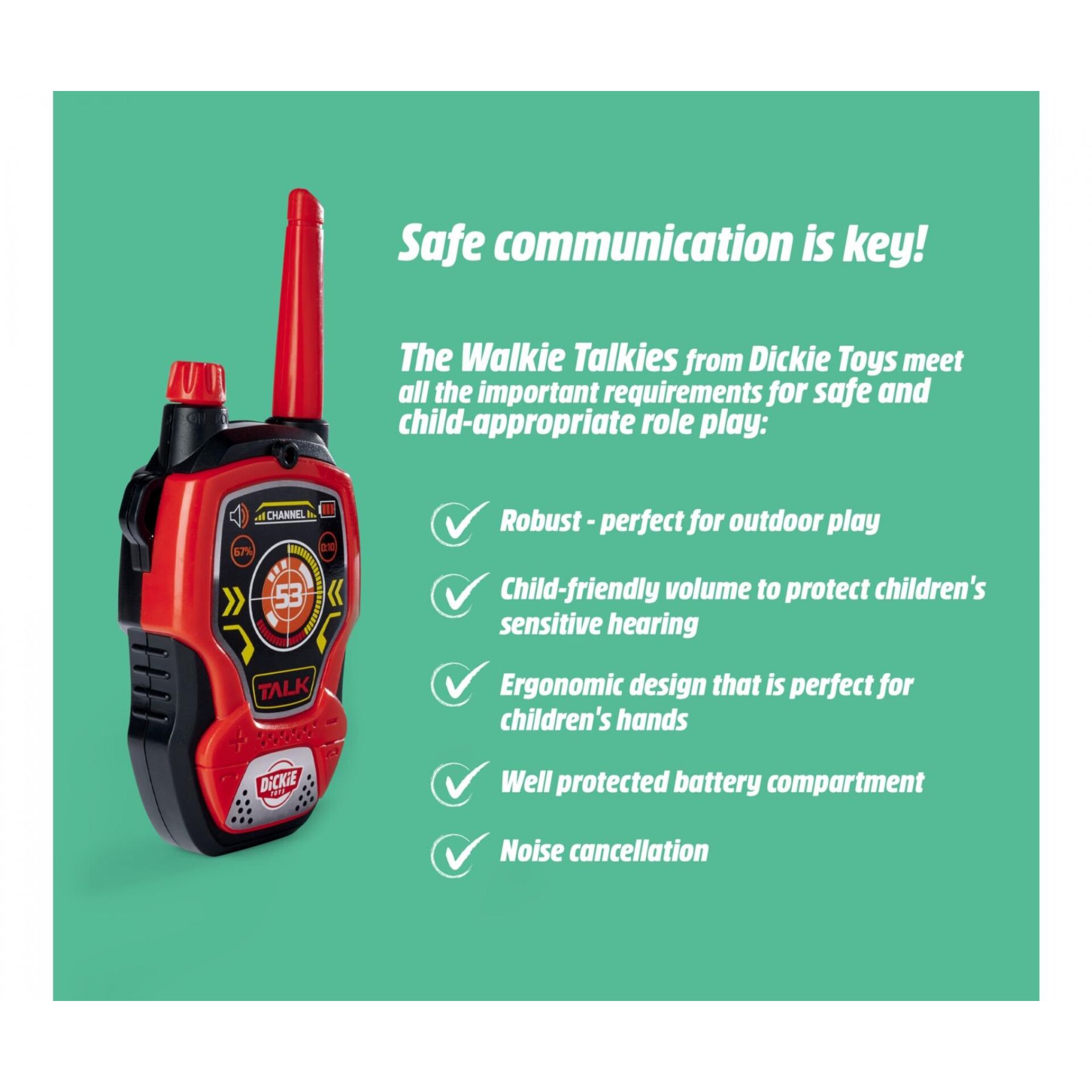 Spielzeug-Funken-Rundfunk, Walkie Talkie, Kinder-Produkt, Rot-schwarz, Ergonomisch