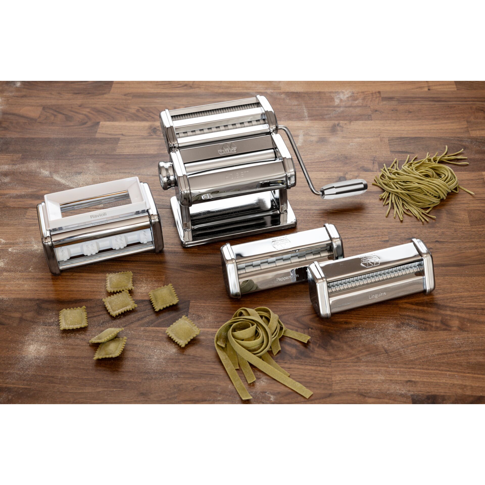 Pasta machine, Nudelmaschine, Metall, Kunststoff, Ravioli/Pasta Formen