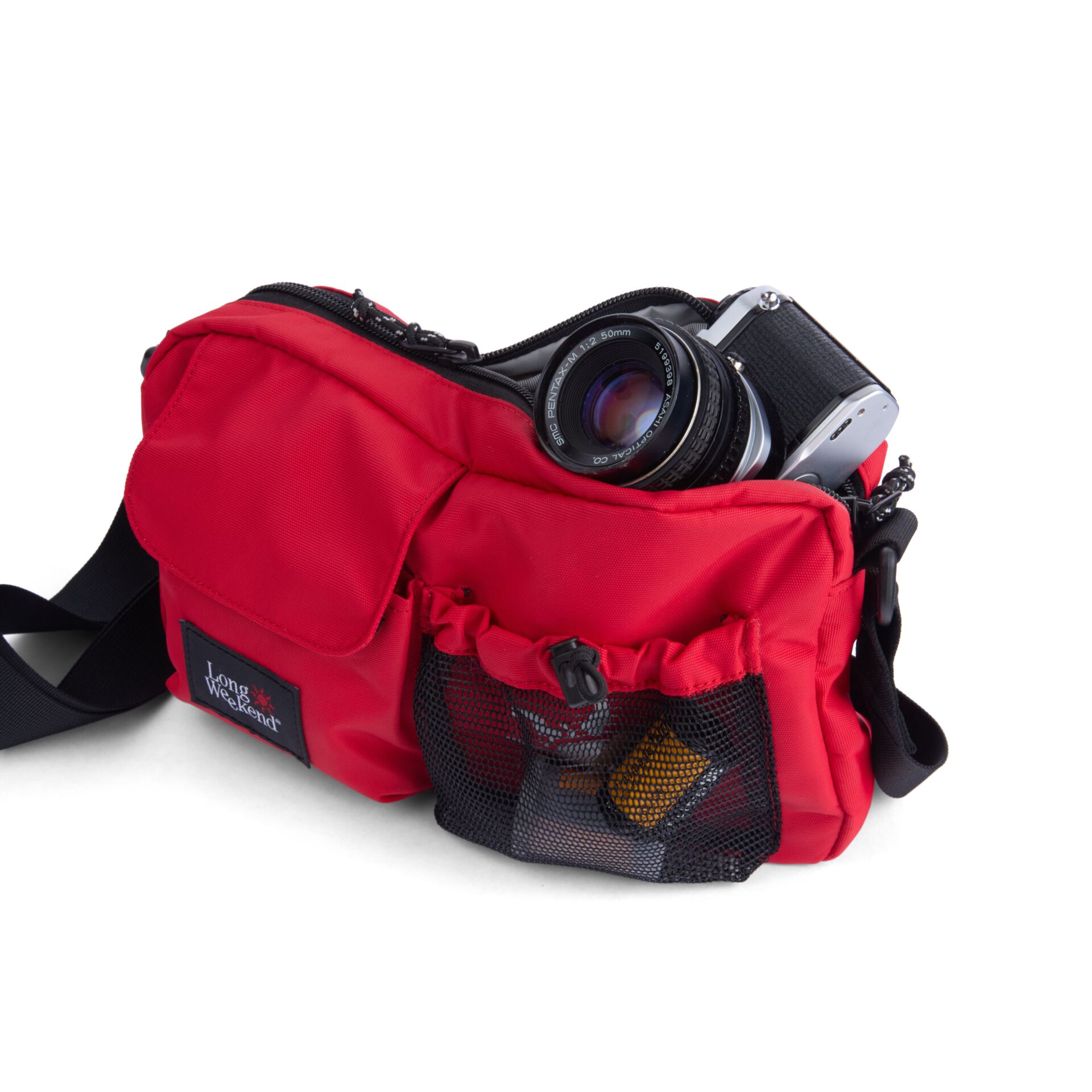 kamera-tasche, rote tasche, kamera-gehäuse, netztasche, hüfttasche
