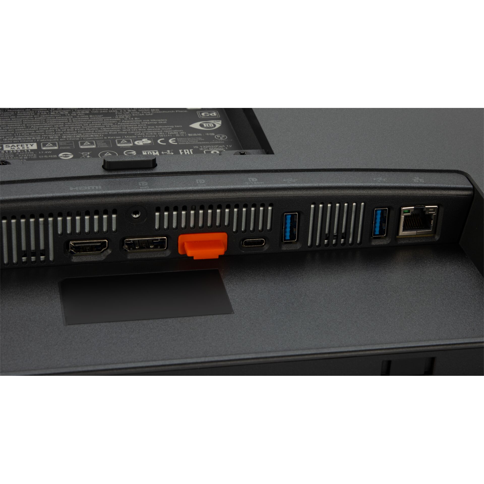 Laptop, USB-Anschlüsse, HDMI-Anschluss, Ethernet-Anschluss, Schwarzes Gehäuse