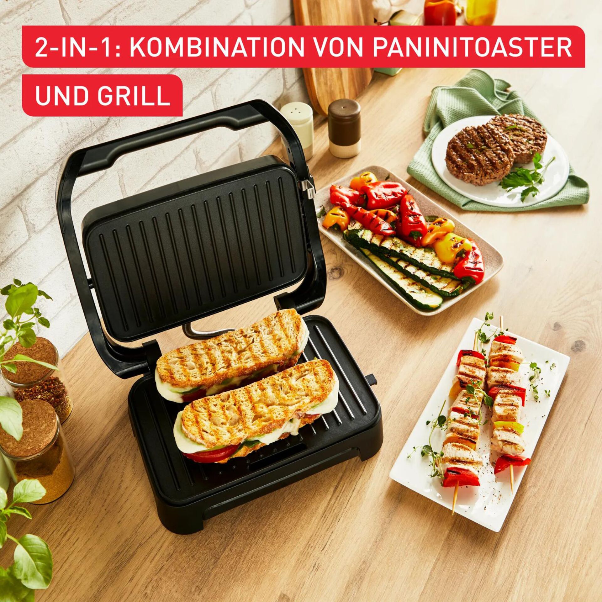 Grillplatte, Sandwichmaker, Panini-Grill, Grillplatte, Sandwichpress
