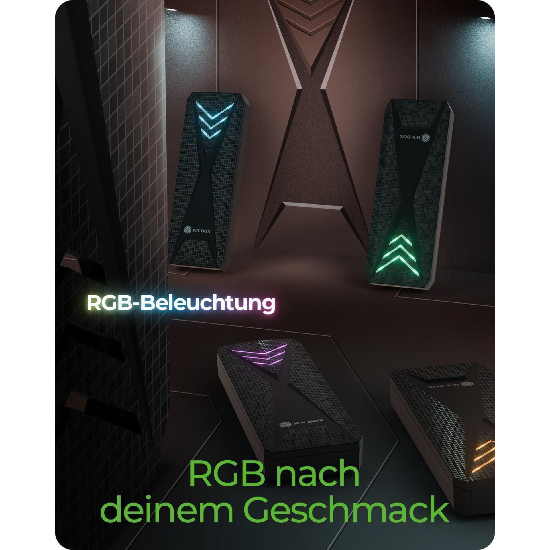 RGB-Beleuchtung, Gaming-Box, LED-Licht, Verschiedene Farben, Kompakte Boxen