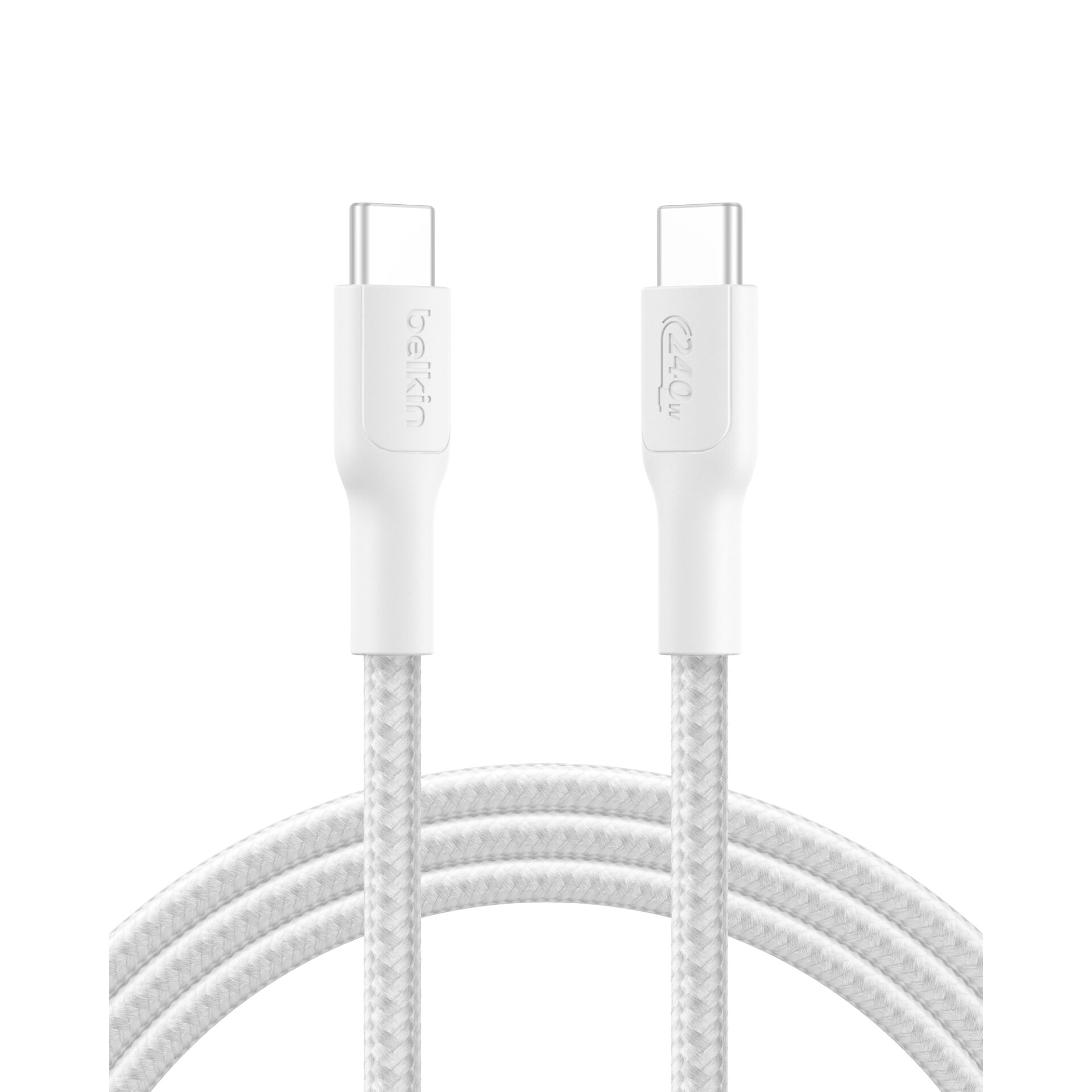 Belkin USB-C/USB-c Kabel 240W 2m  geflochten, weiß    CAB025hq2MWH