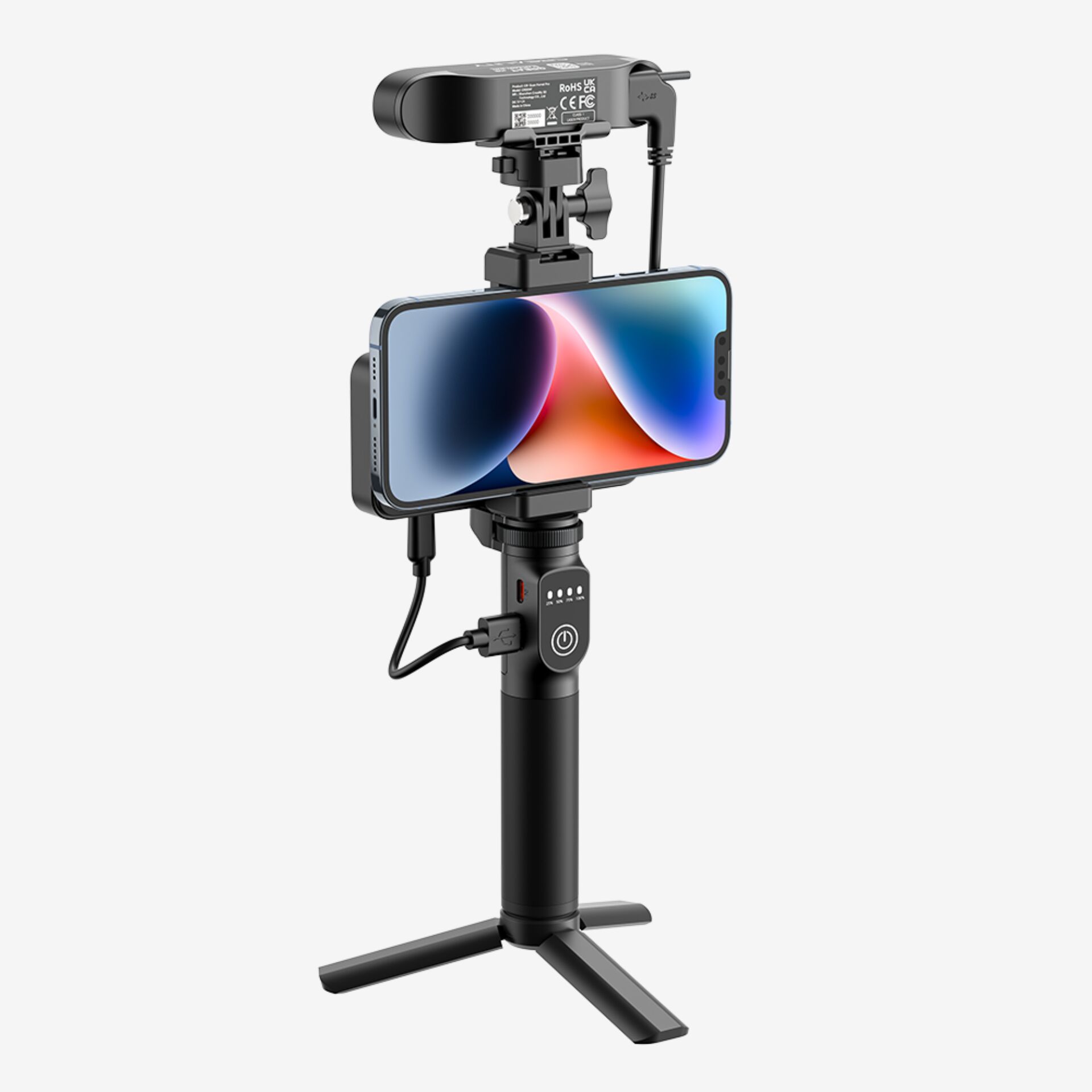 Stabilizer, 2-Achsen-Stativ, Smartphone-Halter, Kamera-Gimbal, USB-Ladeanschluss