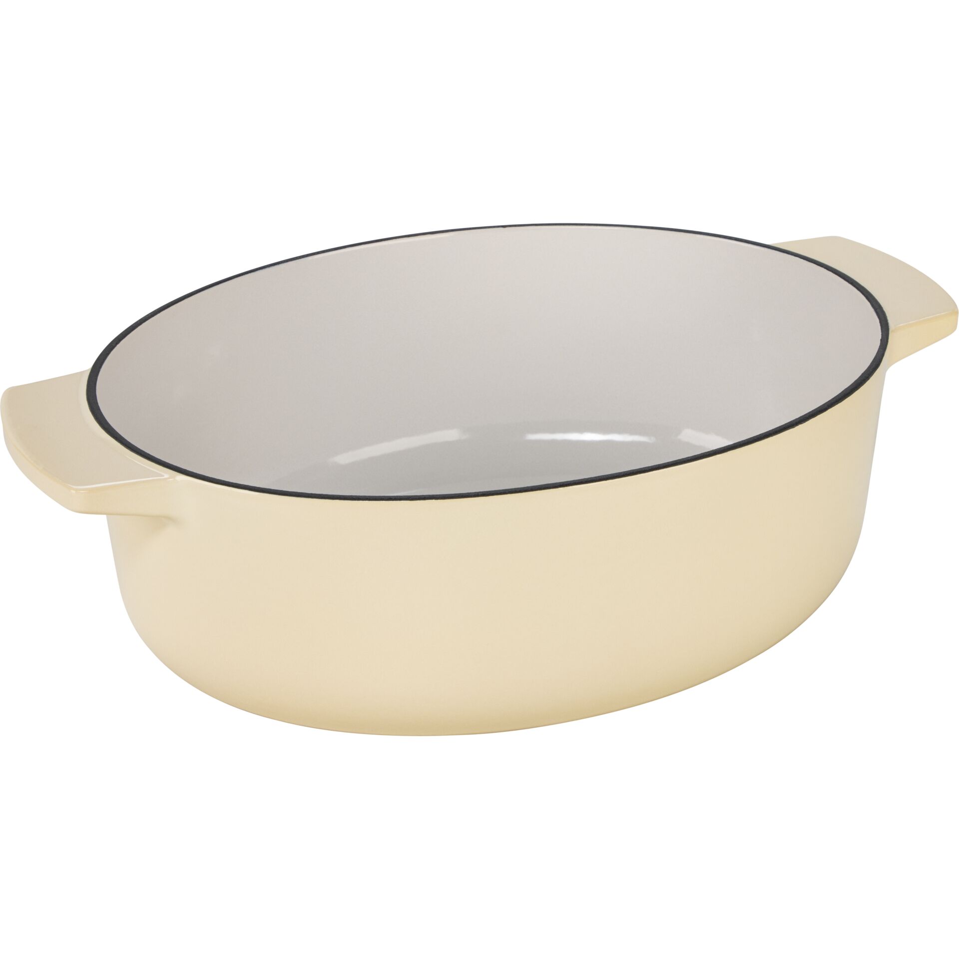 Casserole, Pfanne, Emailliert, Beige, Glasklares Sichtfenster