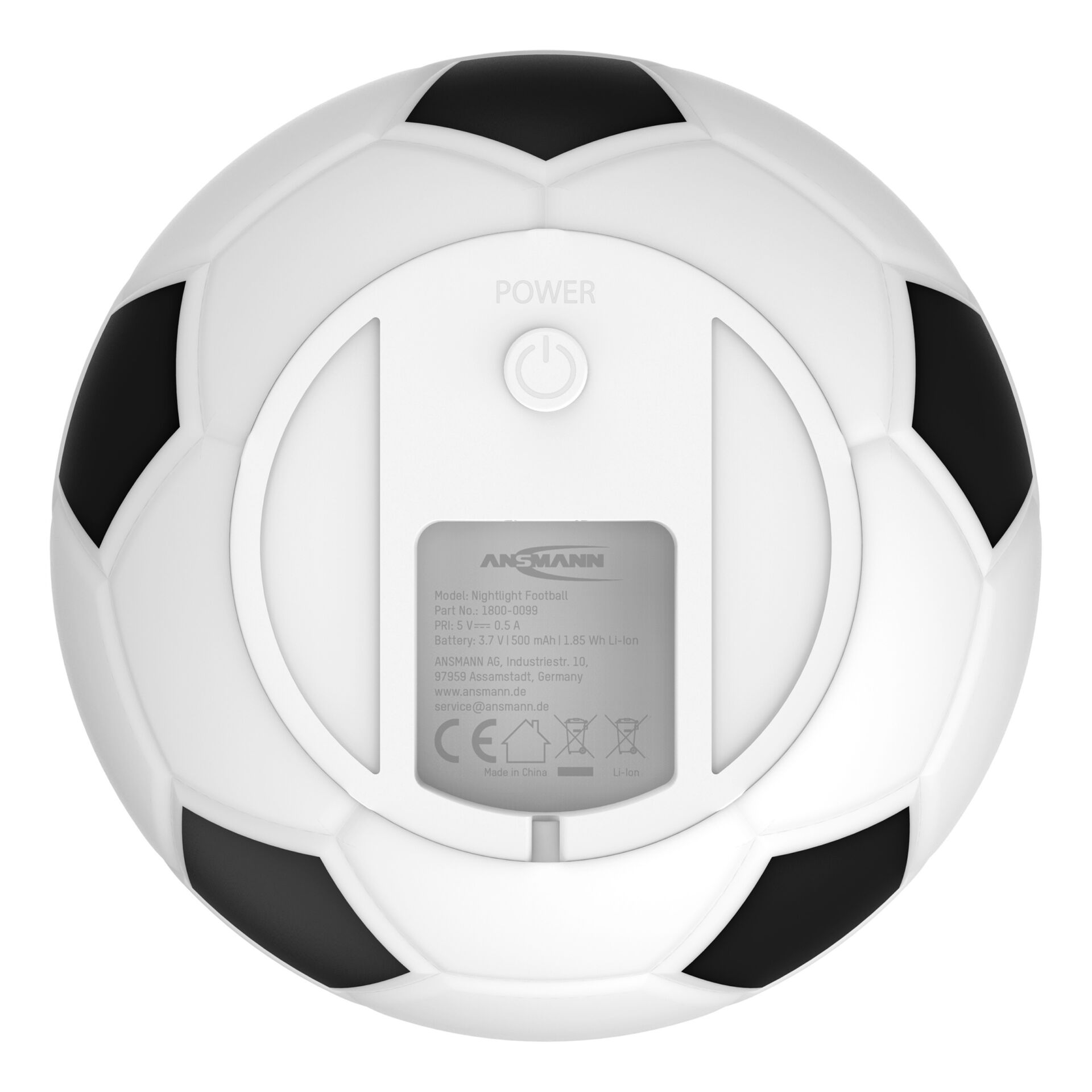 soccer ball, batteriebetrieben, nachtlicht, weißer Ball, LED-Anzeige