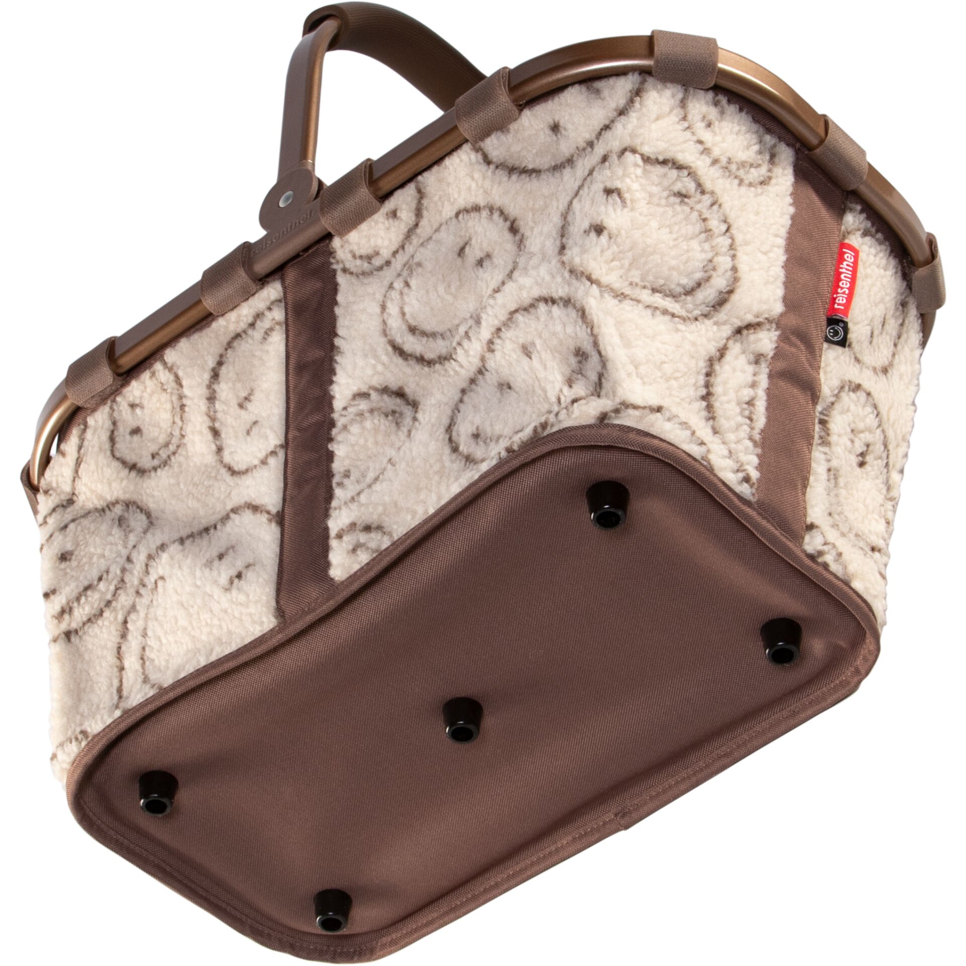 Schultertasche, Tragetasche, Shearling, Kuschelig, Knopf