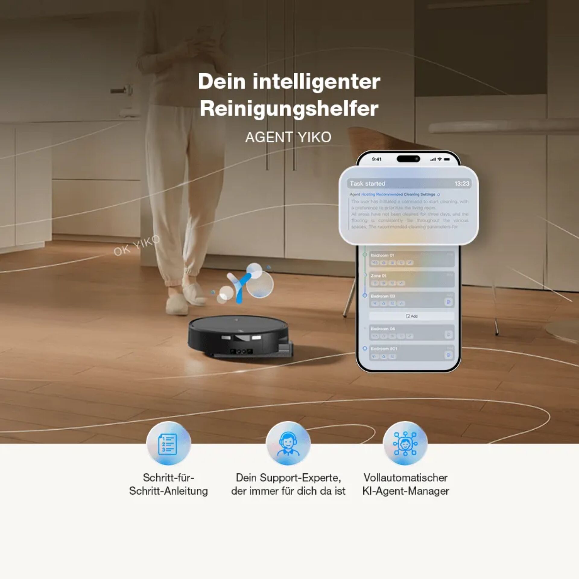Roboterstaubsauger, Saugroboter, Smart Home, App-Steuerung, Staubsauger-Roboter