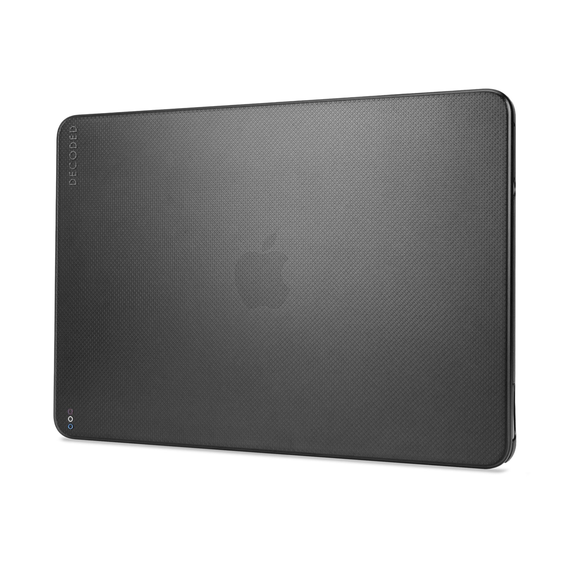 tablet cover, rückseite, geriffelte oberfläche, dunkelgrau, kanten schutz