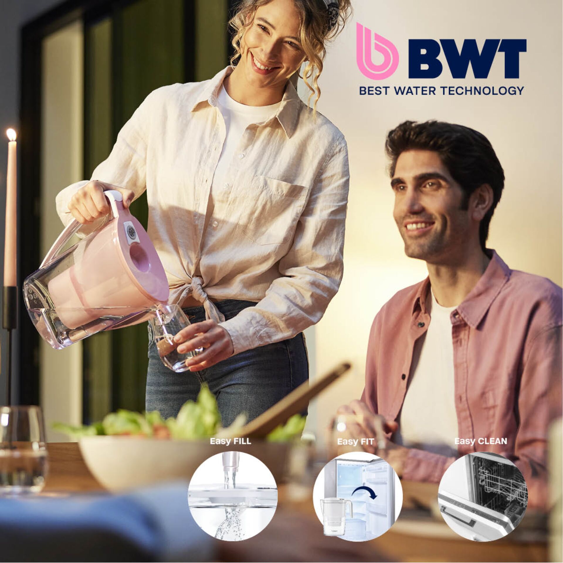 Wasserfilter, Kaffeekanne, Karaffe, Glaskrug, Becher