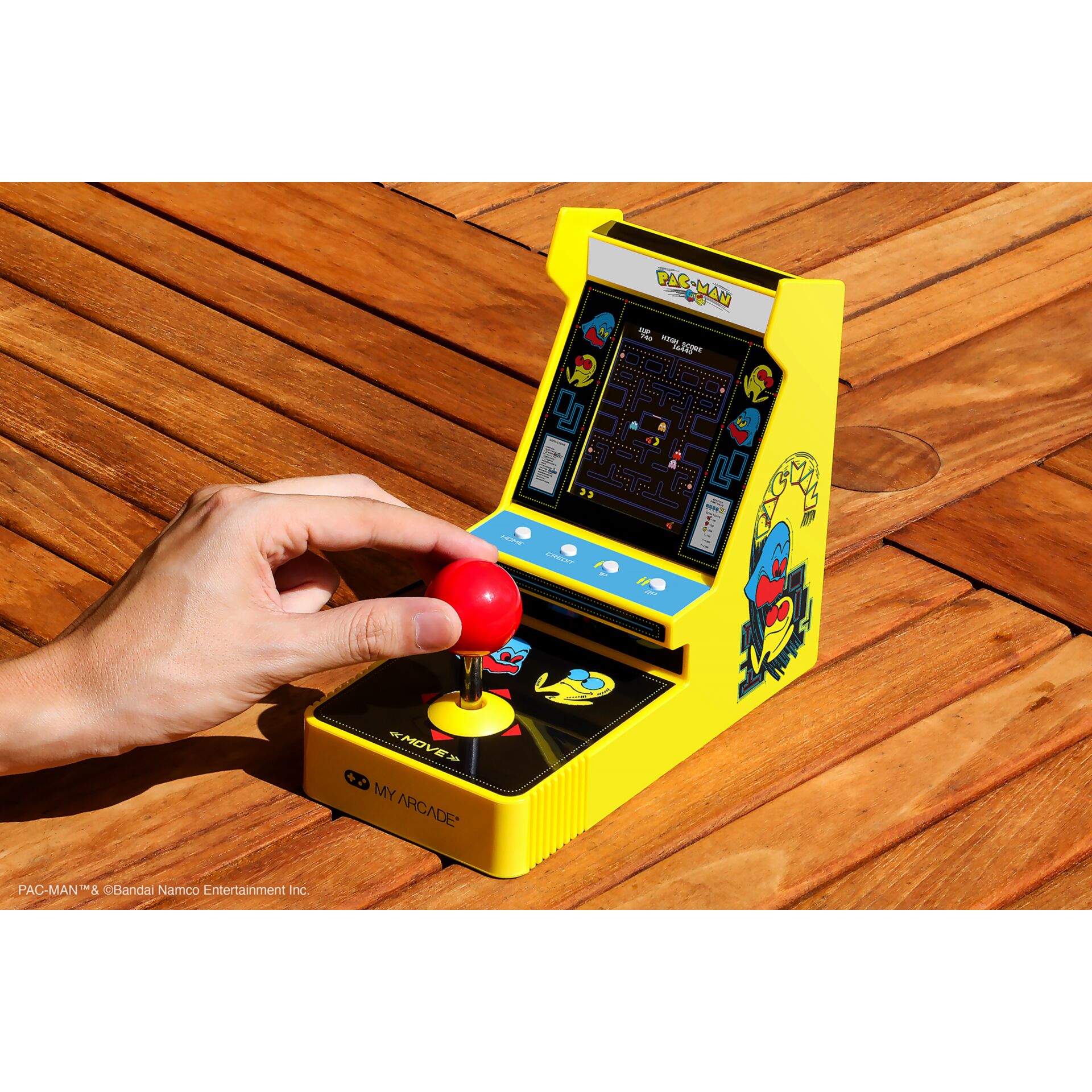 arcade, handheld, pac-man, mini cabinet, joystick