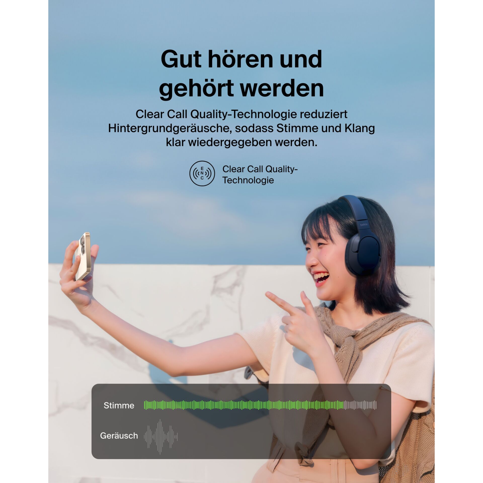 Werbung, Kopfhörer, Erwachsener, Person, Frau