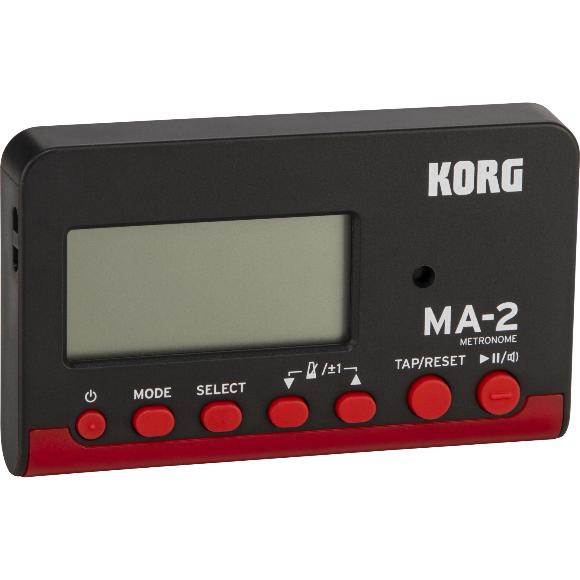Metronom, Korg MA-2, Digitales Metronom, rote Knöpfe, LCD-Anzeige