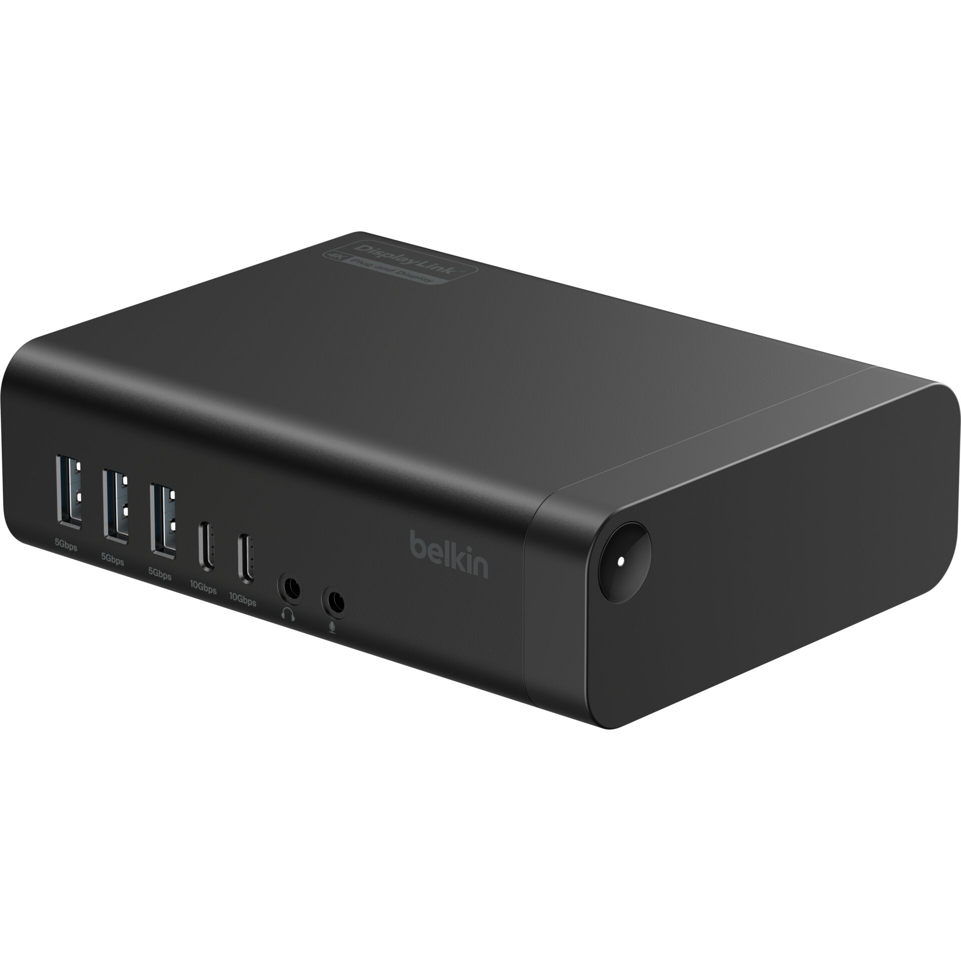 USB-C-Hub, 5x USB-Anschlüsse, Ethernet nicht sichtbar, Kunststoffgehäuse, schwarz
