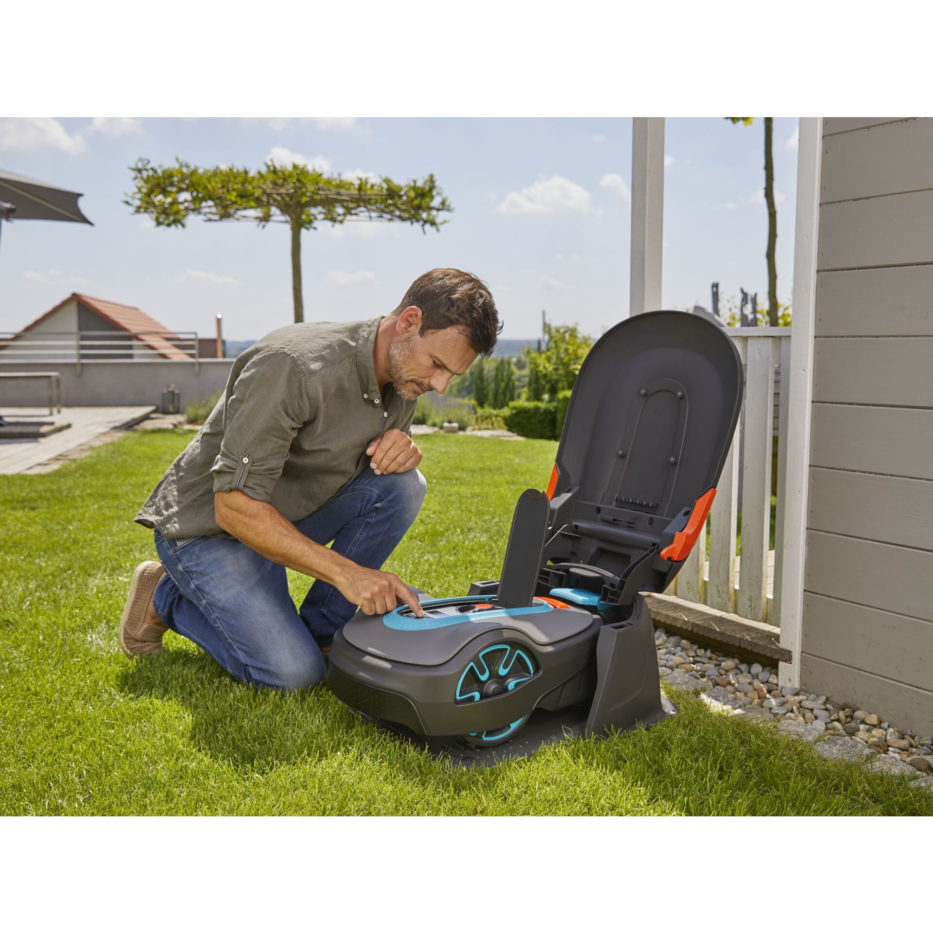 Gras, Rasen, Erwachsener, Mann, Person