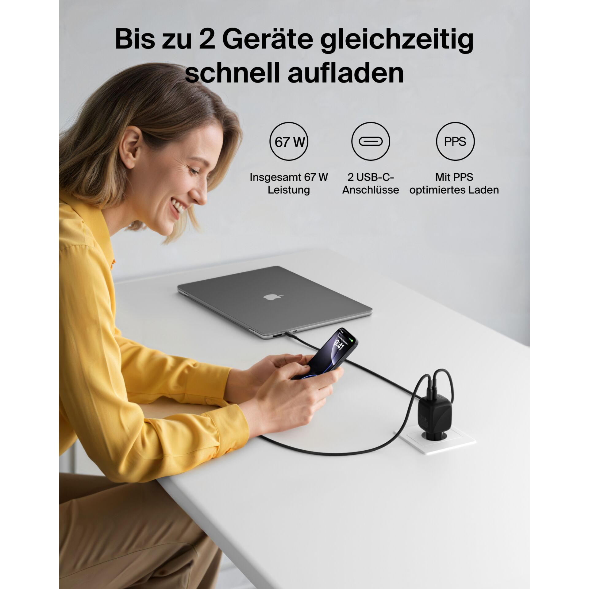 Laptop, PC, Handy, Gesicht, Kopf