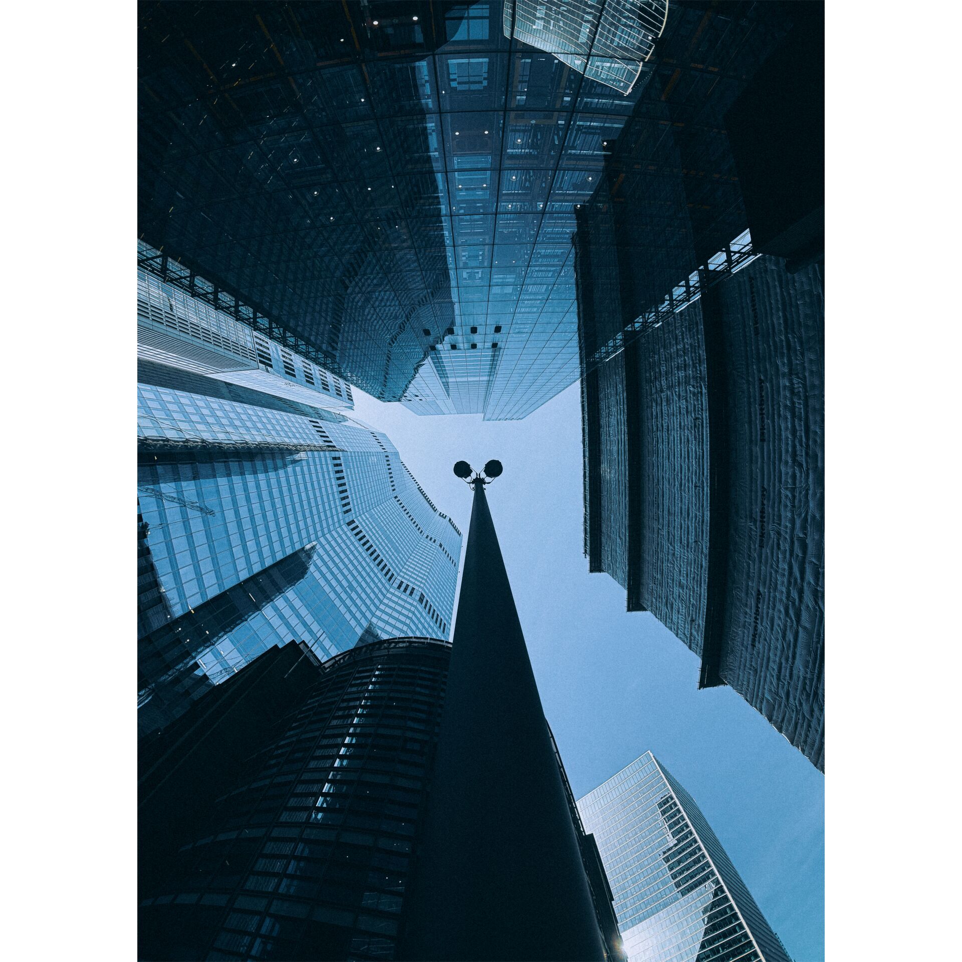 Stadt, Wolkenkratzer, Höhe, Architektur, Blick nach oben