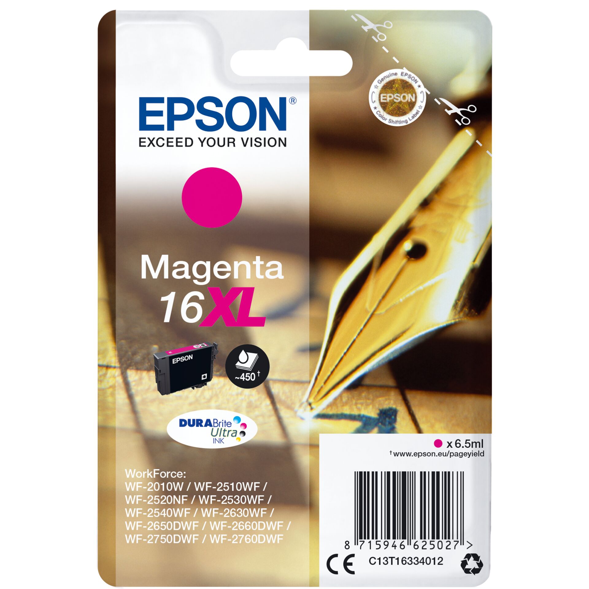 Epson Tintenpatrone XL magenta  DURABrite Ultra T 163     T 1633