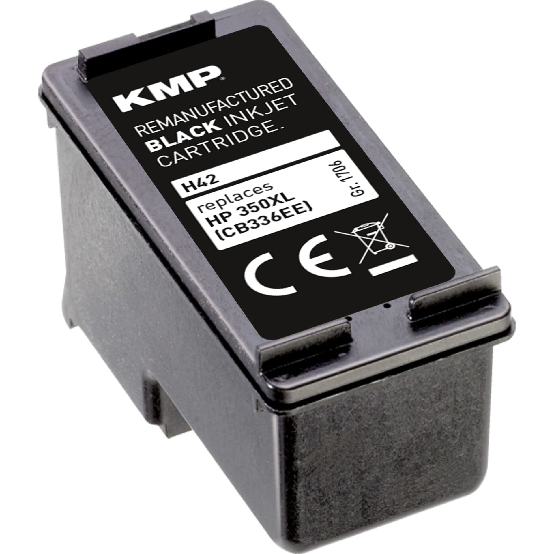 Adapter, Elektronik, Tintenpatrone, KMP, HP 350XL Ersatz, Schwarz, Cartridge