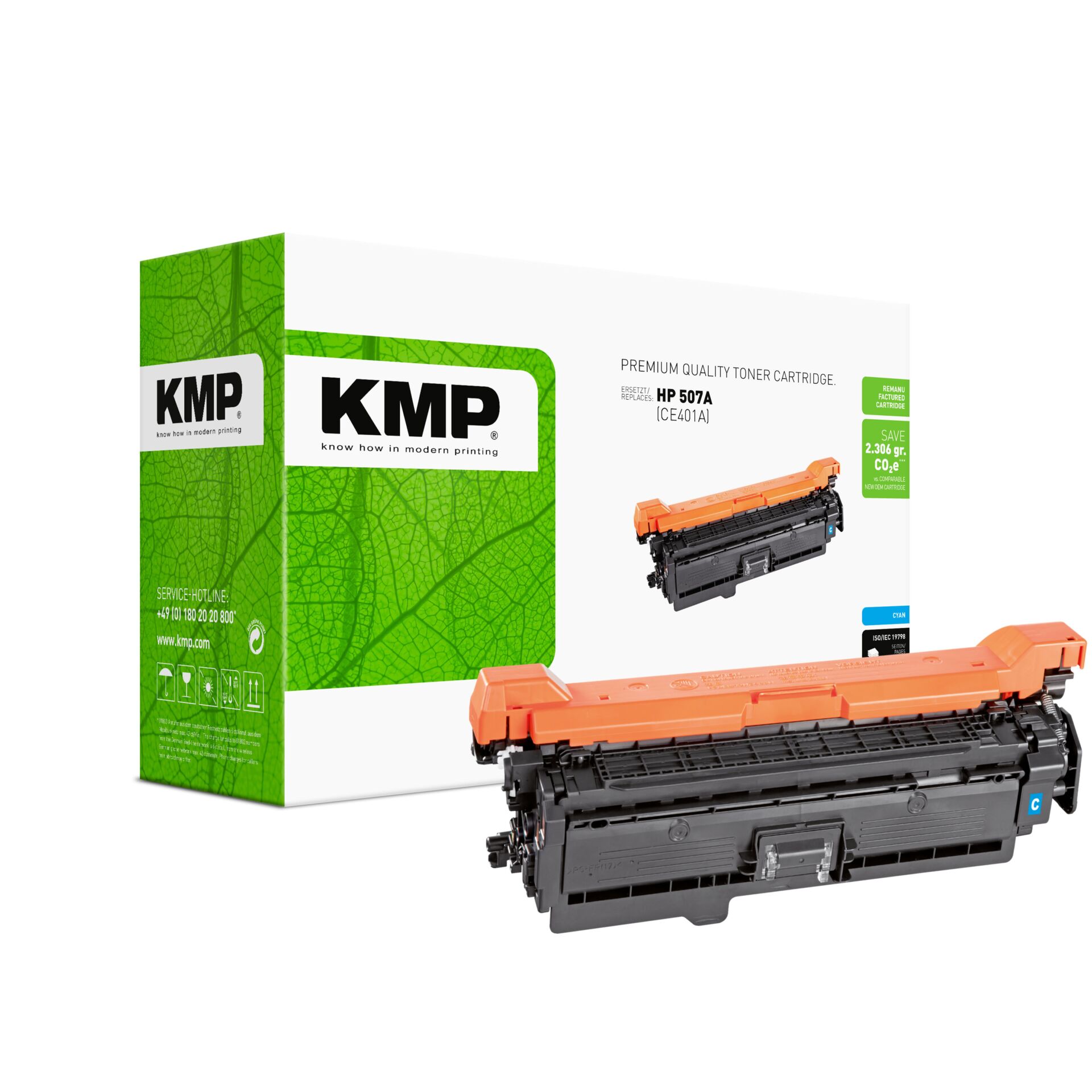 Computerausrüstung, Elektronik, Hardware, Maschine, Tonerkassette, HP 507A, Laserdrucker, Cyan/orange Toner, Kompatible Kassette