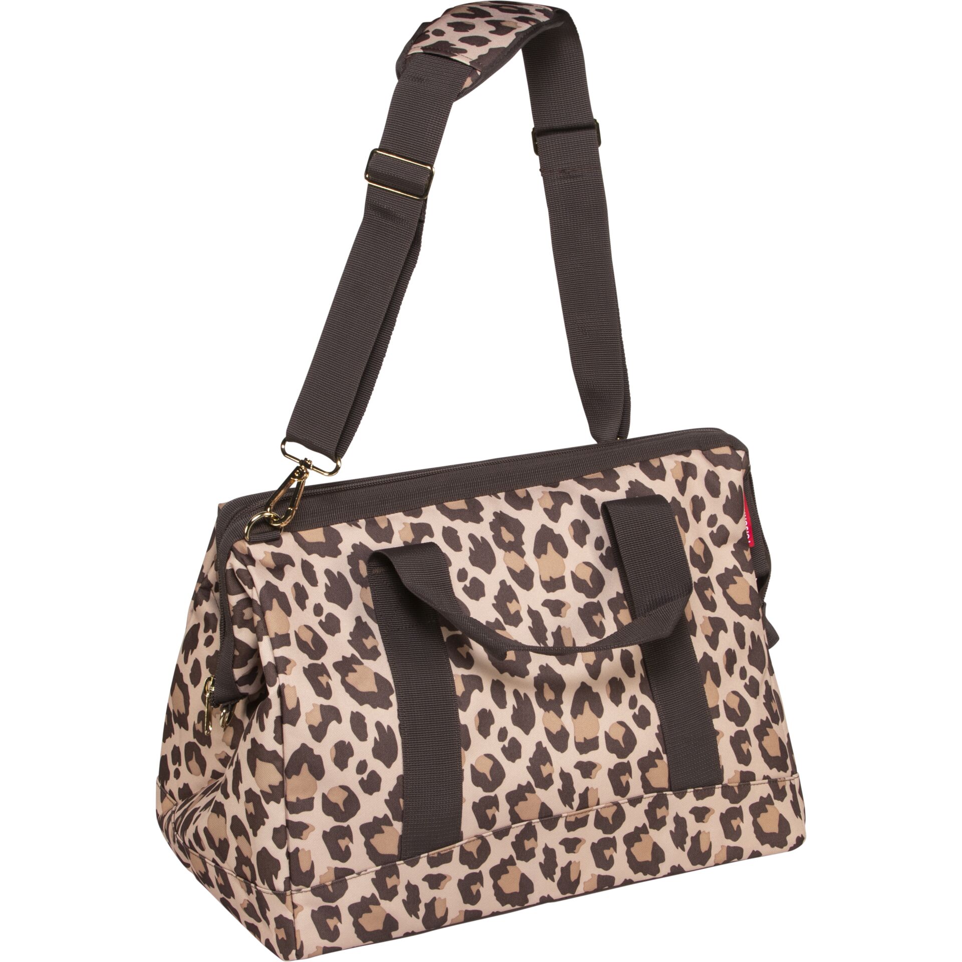 Tasche, Umhängetasche, Leopardenmuster, Canvas, Reißverschluss