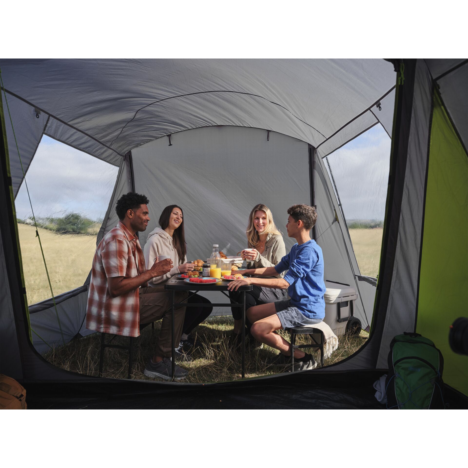 Draußen, Unterschlupf, Campen, Zelt, Person