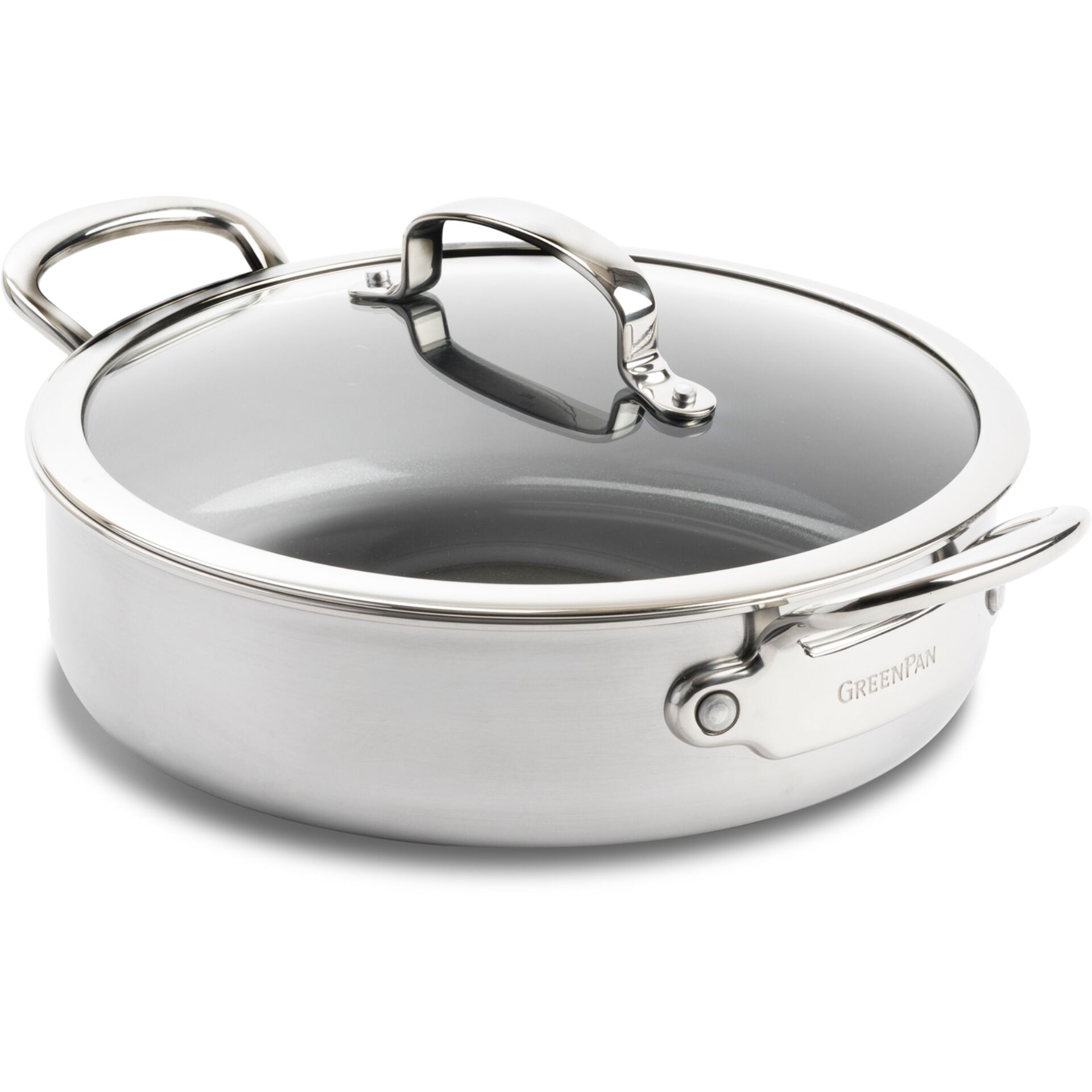 GreenPan Premiere Schmortopf  26 cm Edelstahl