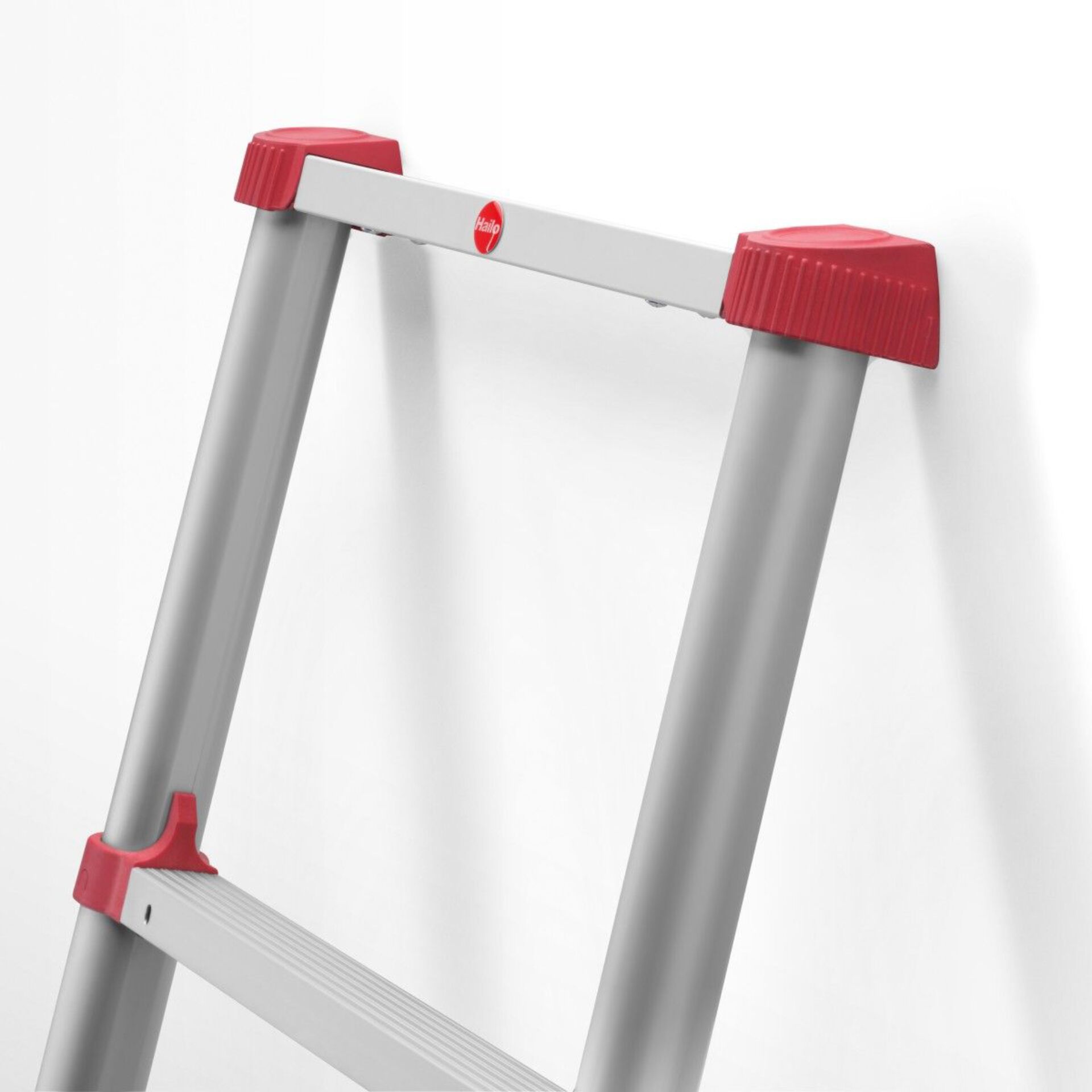 leitern, aluminium, grau, rote-kappen, stufenleiter