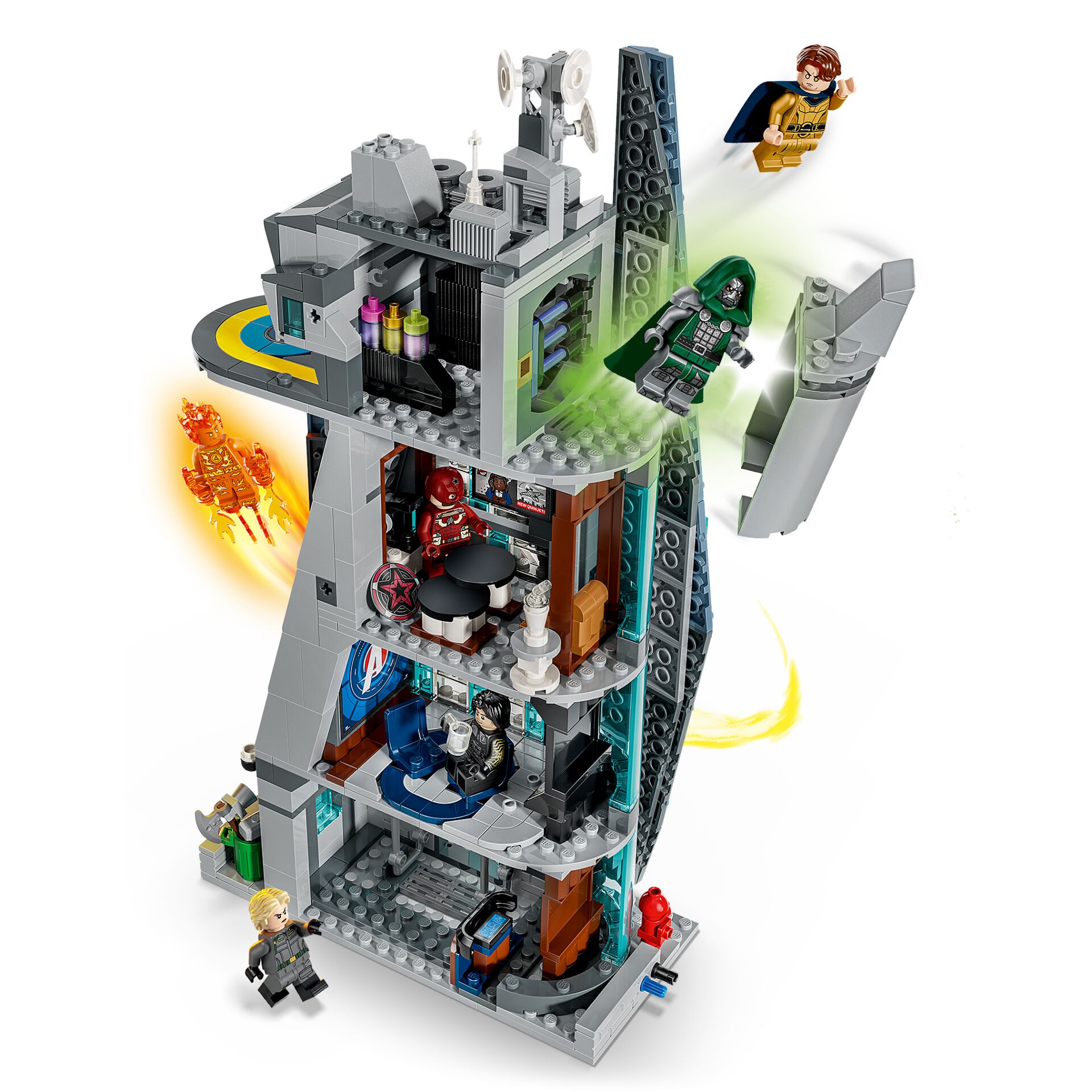 lego, turm, modular, superheld, figuren