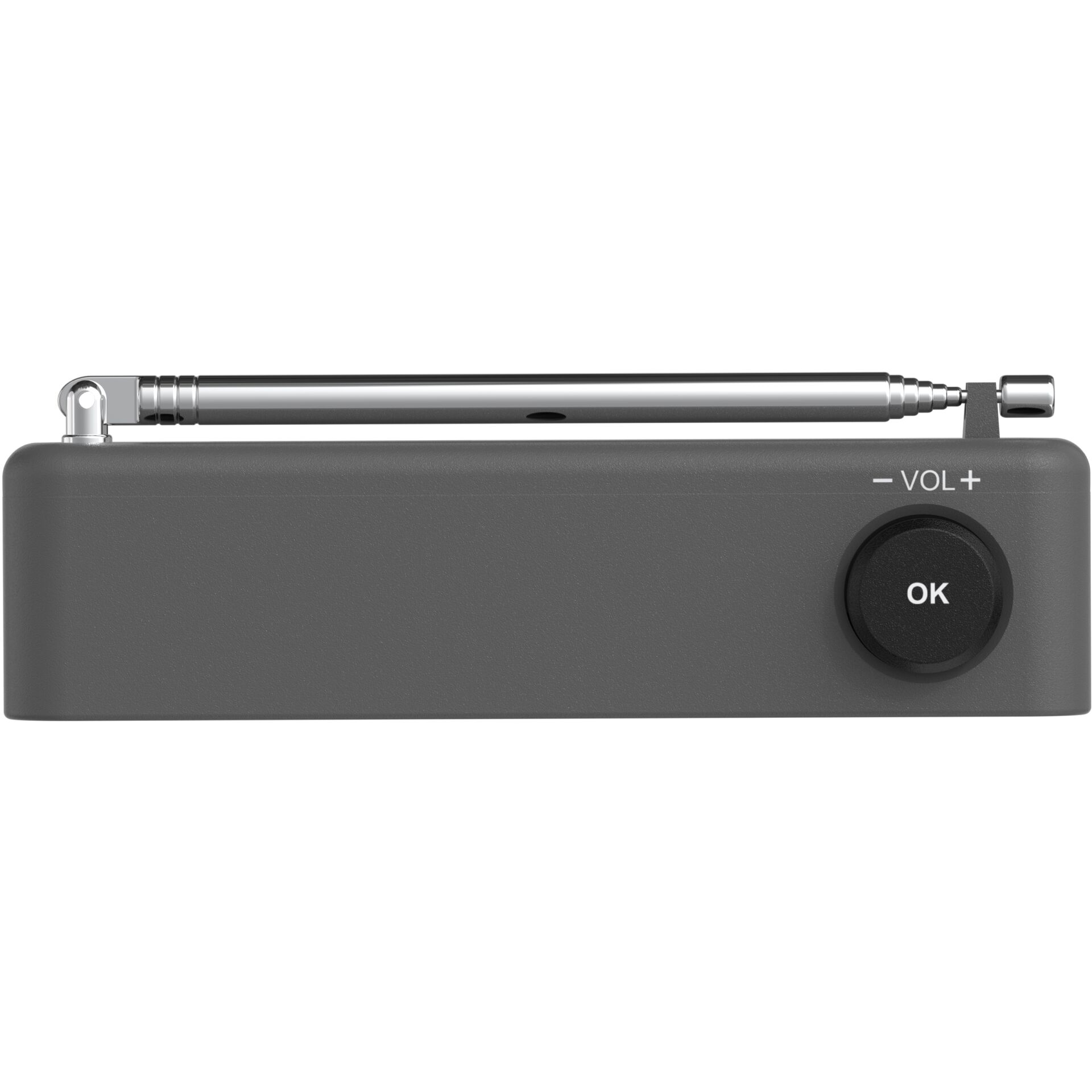 Fob-Controller, Lautstärkeregler, OK-Taste, angebrachte Stift, Grayes Gehäuse