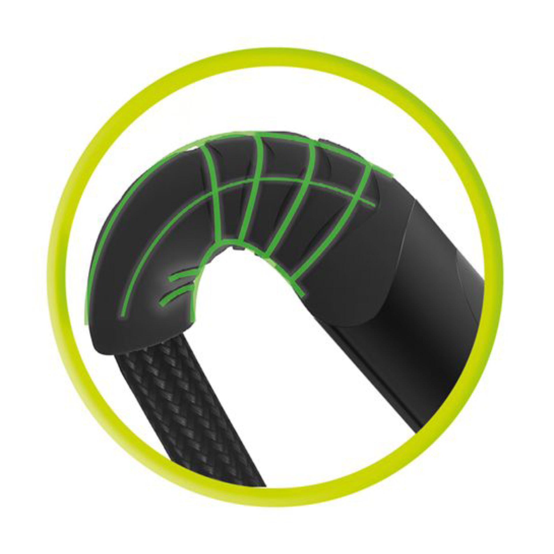 Übungsring, ergonomisch, Sicherheitsring, Neongrün, Gehirns?