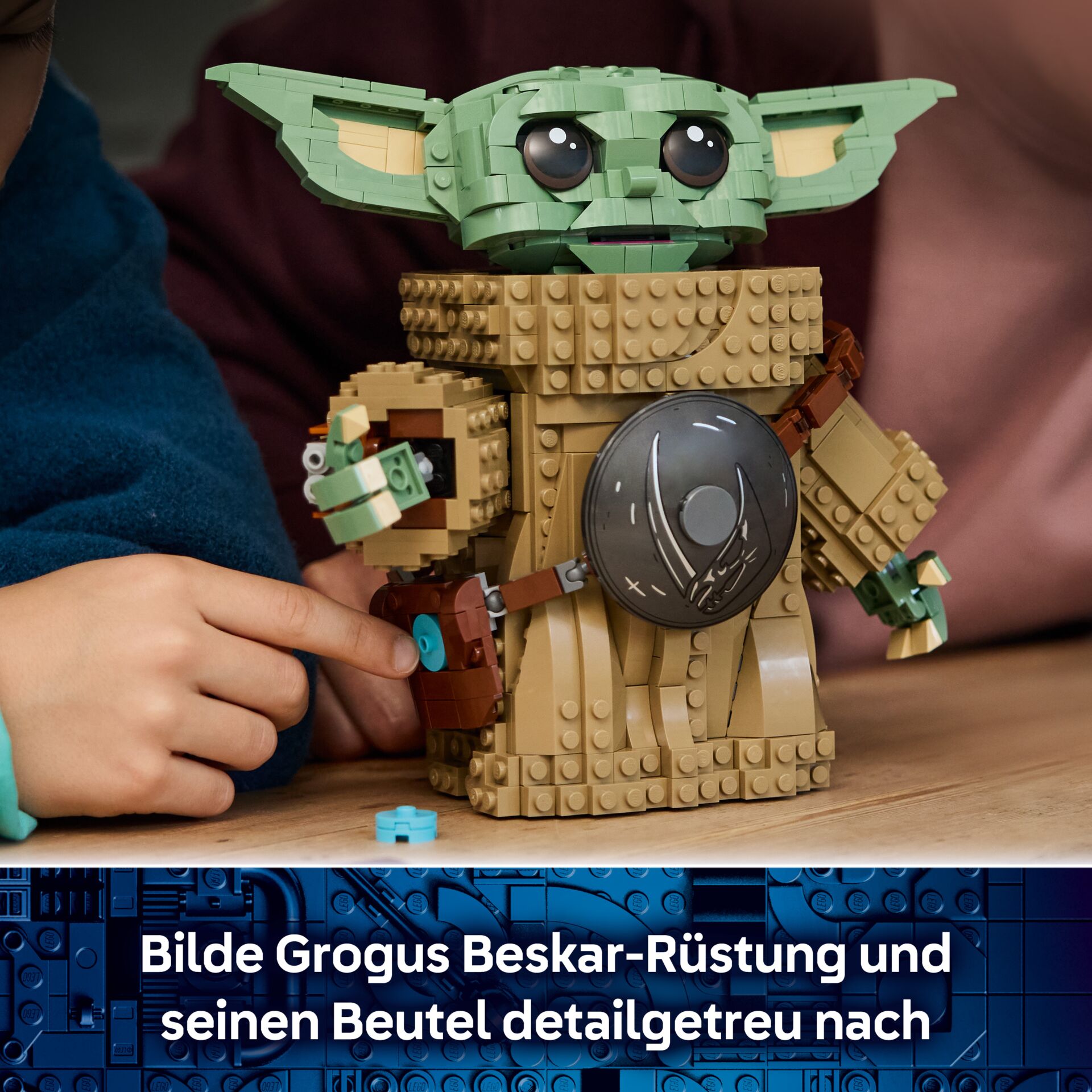 lego, spielzeug, grogu, figur, modell