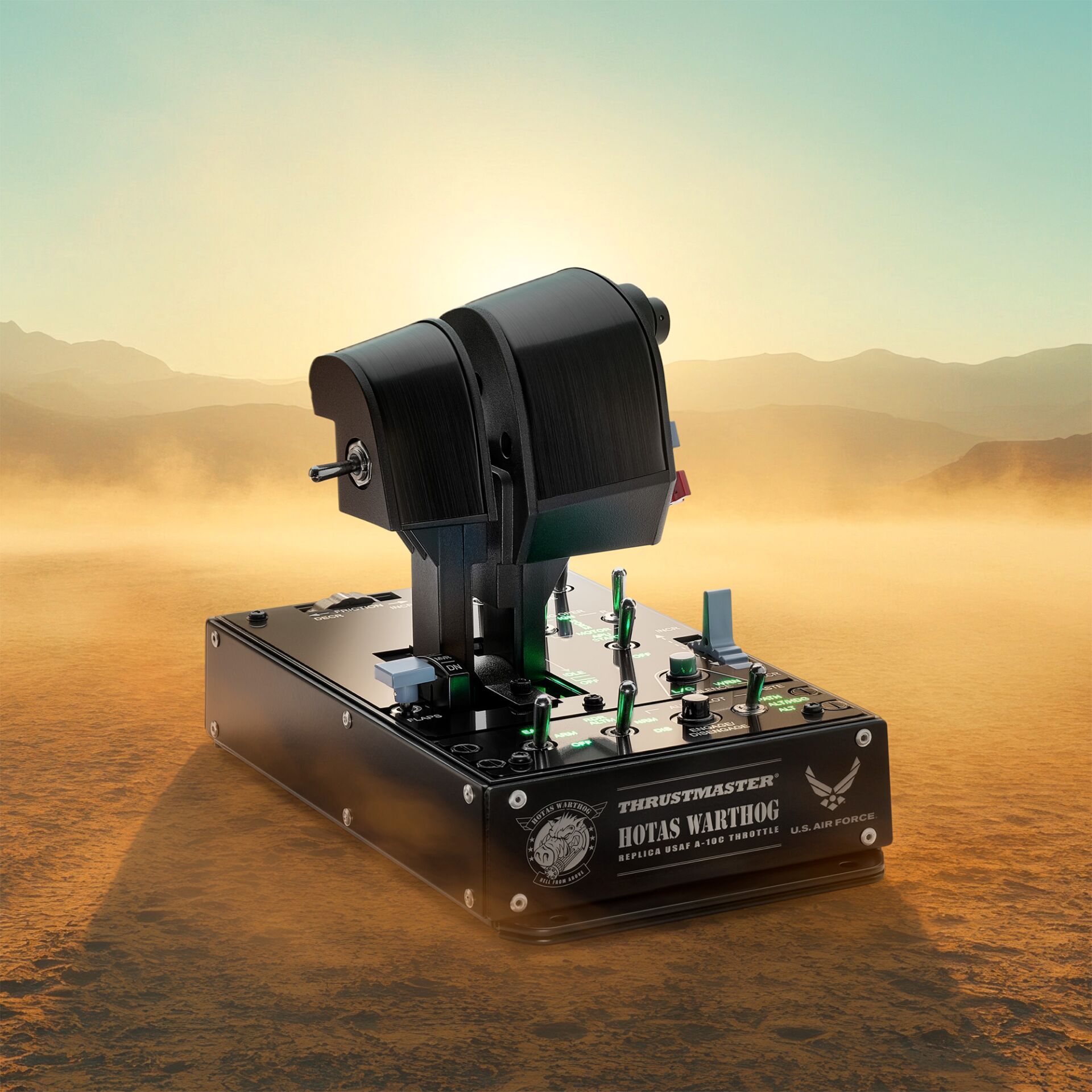 Joystick, Bedienfeld, Throttle, Simulator, Schwarz