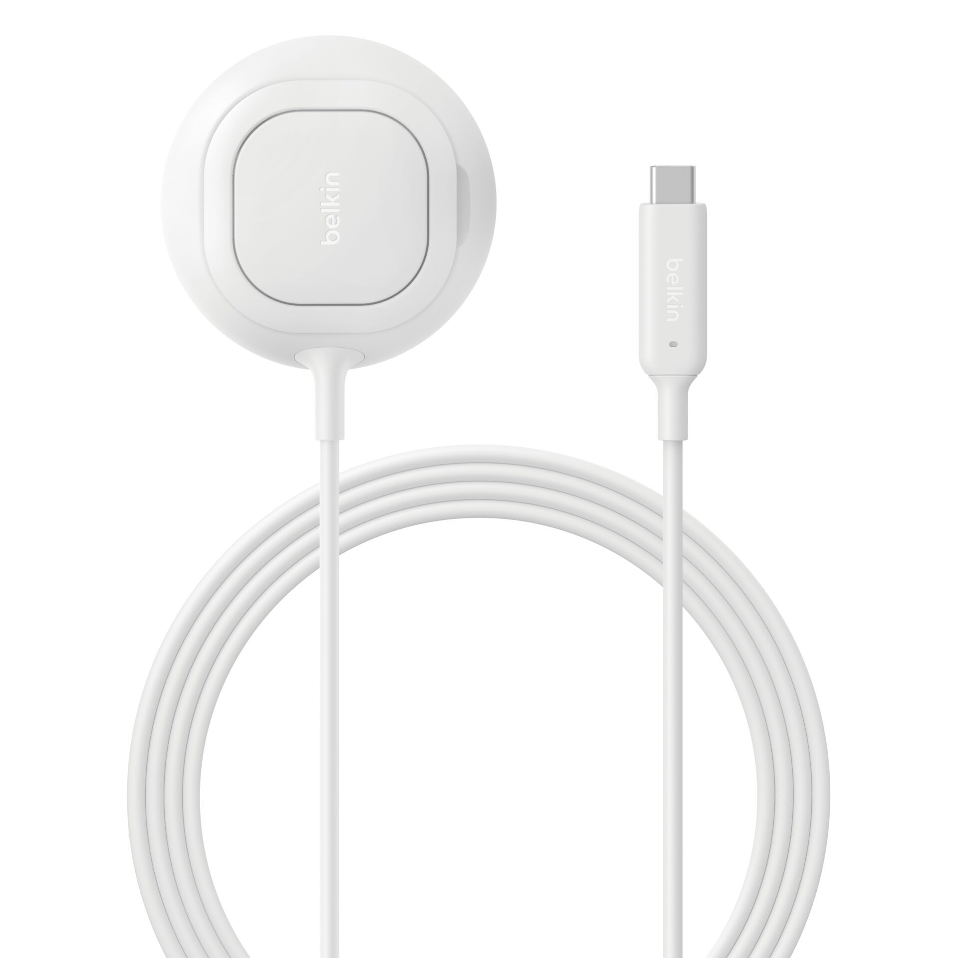 Belkin UltraCharge Ladepad Qi2  25W mit Standfuß weiß WIA013hqWH