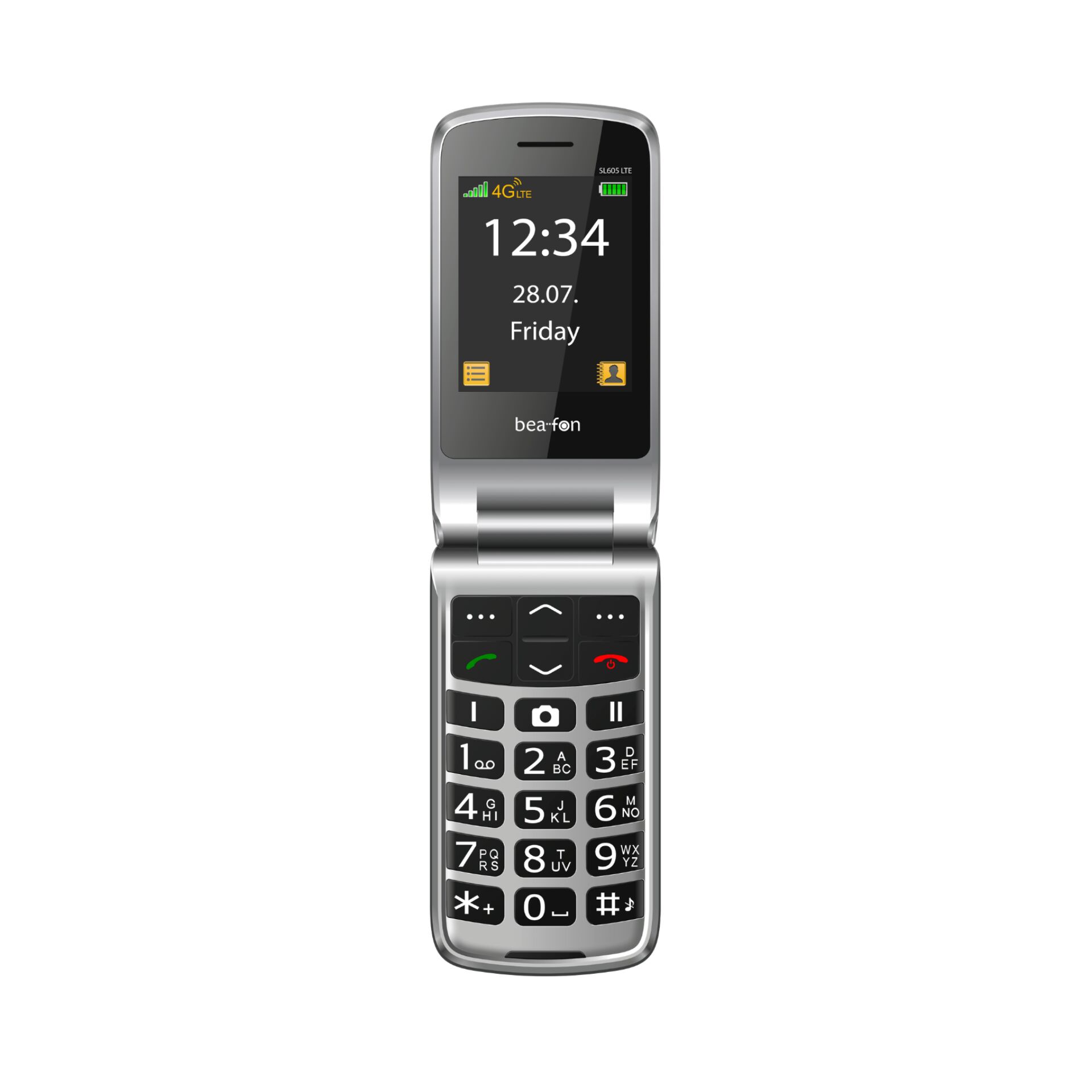 flip-telefon, klapphandy, metallisch, Tastatur, 4G LTE
