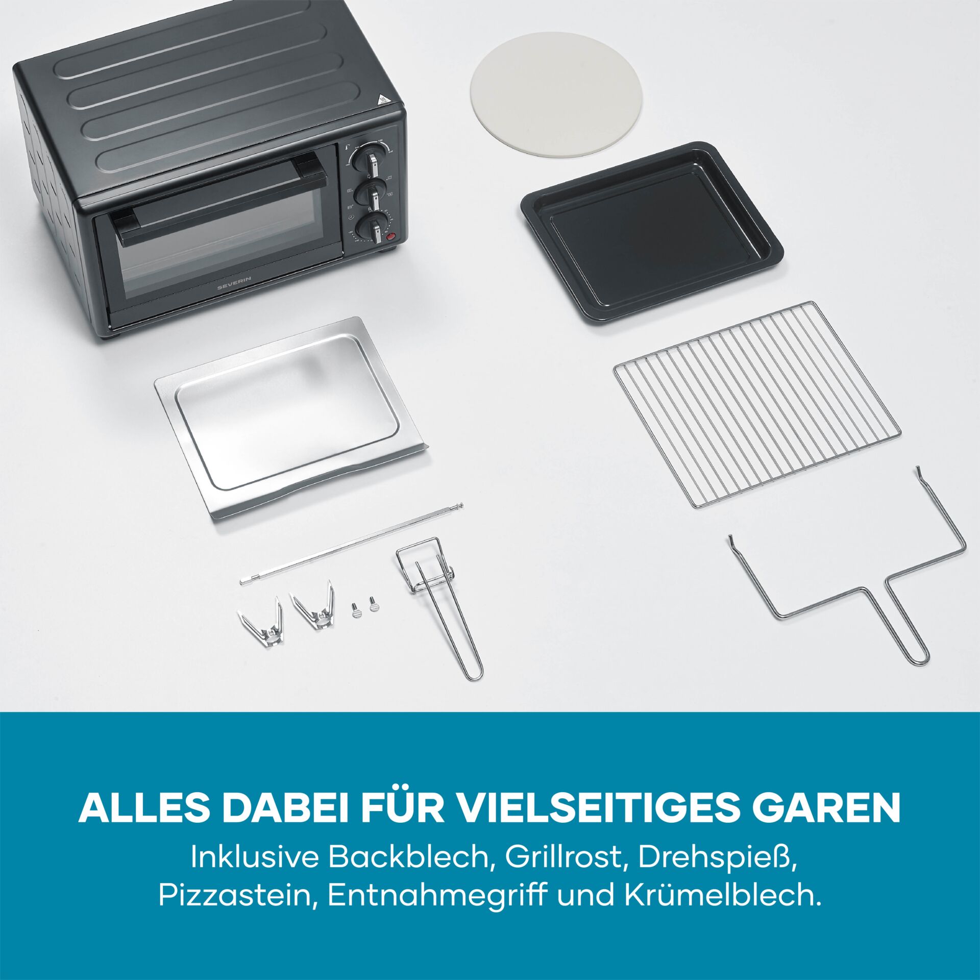 Küchengerät, Toaster-Ofen, Backblech, Grillrost, Zubehör
