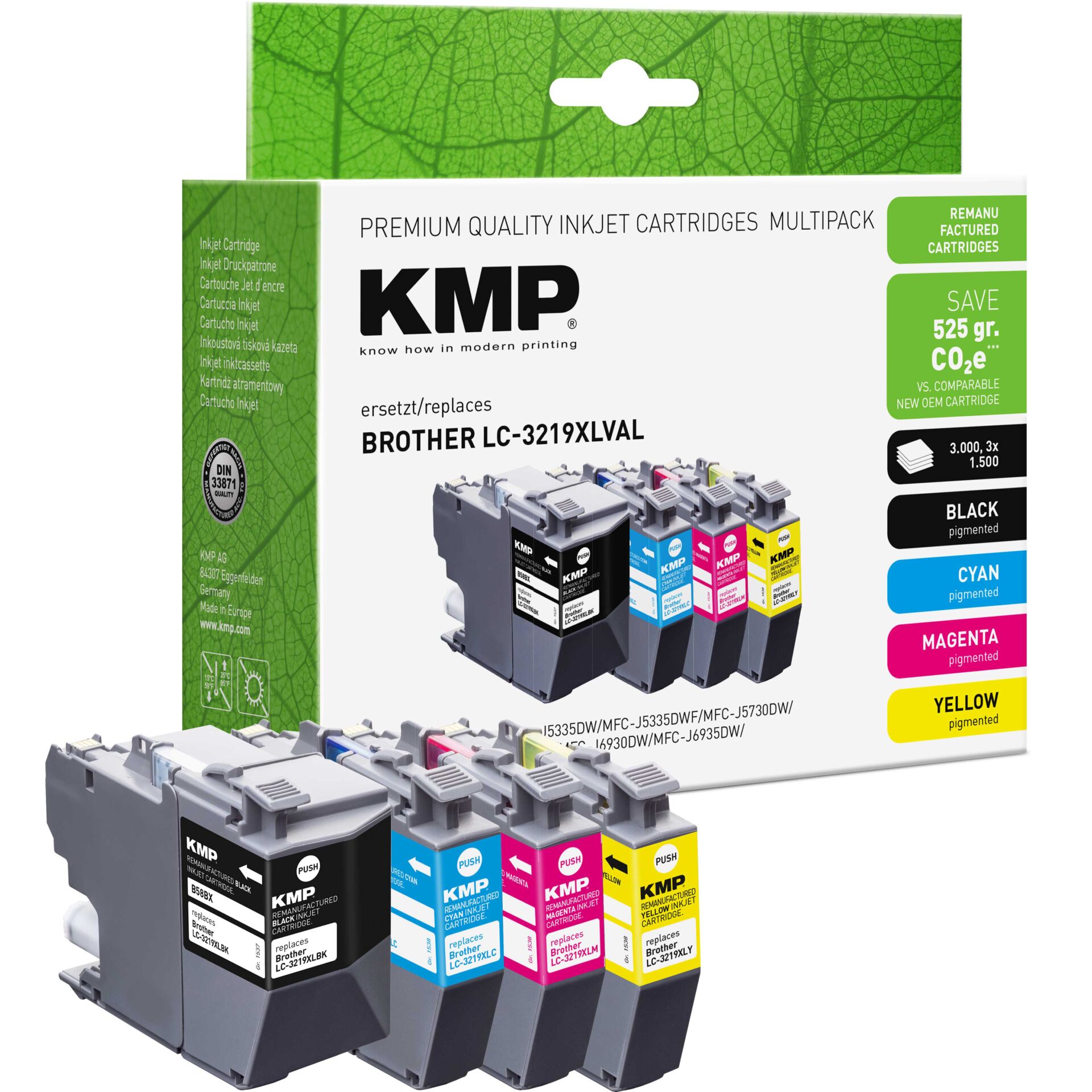QR Kode, Kassette, Tintenpatronen, Mehrfachpack, CMYK, Druckerpatronen, Tintenpatronen, Druckerpatronen, Mehrfarbig, Papierkompatibel, Multipack
