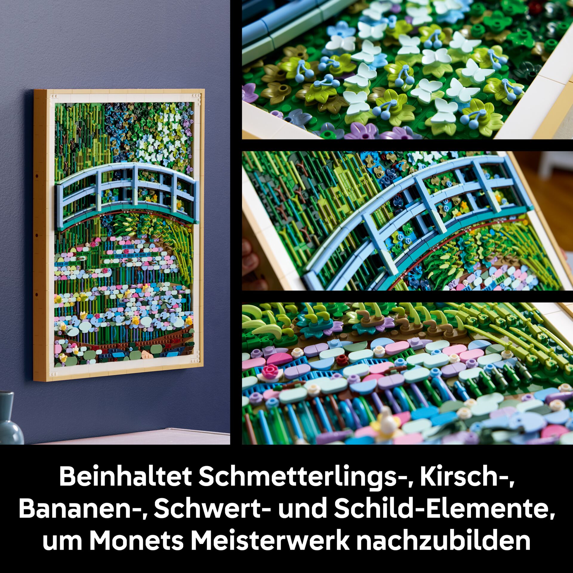 Lego-Kunst, Mosaik, Brücke, Bunte Bausteine, Panelenkunst