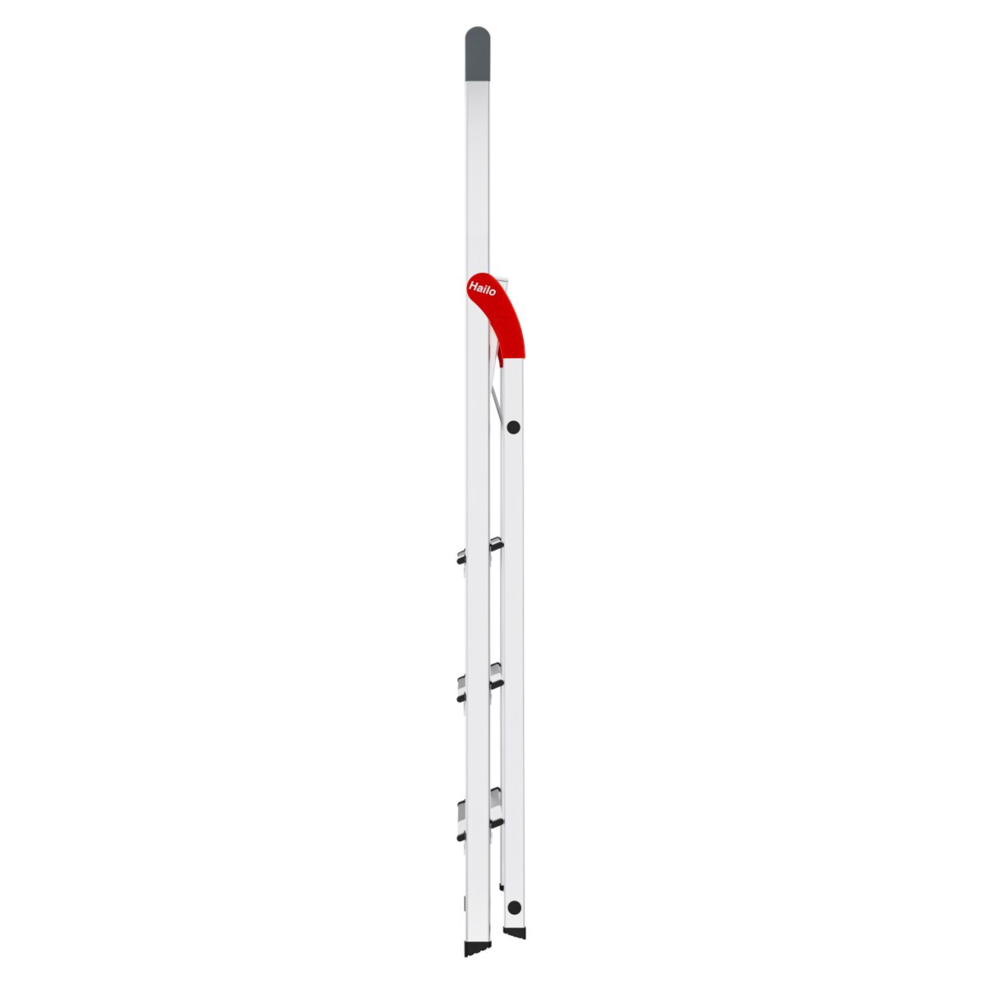 Teleskopleiter, Aluminiumleiter, Ausziehleiter, rote Verriegelung, Mehrfachabschnittleiter