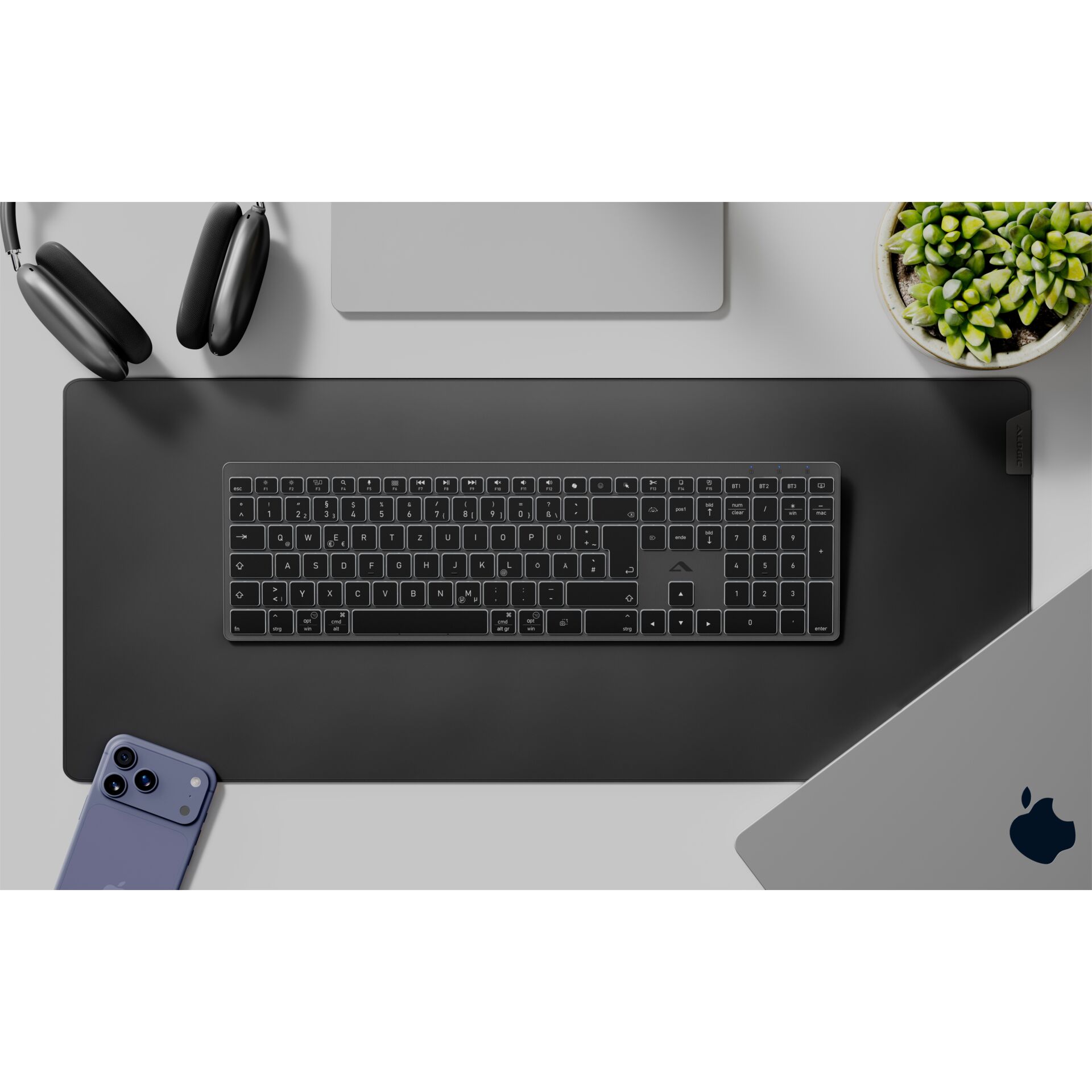 Tastatur, Laptop, Arbeitsplatz, Schwarz, drahtlos