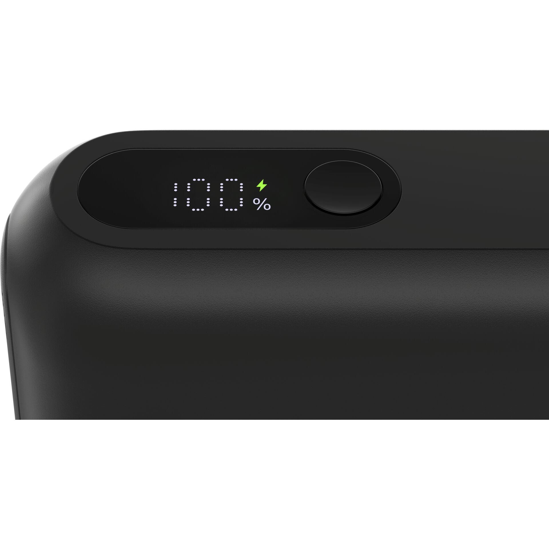 Power bank, USB-C, digital display, schwarz, Lithiumbatterie