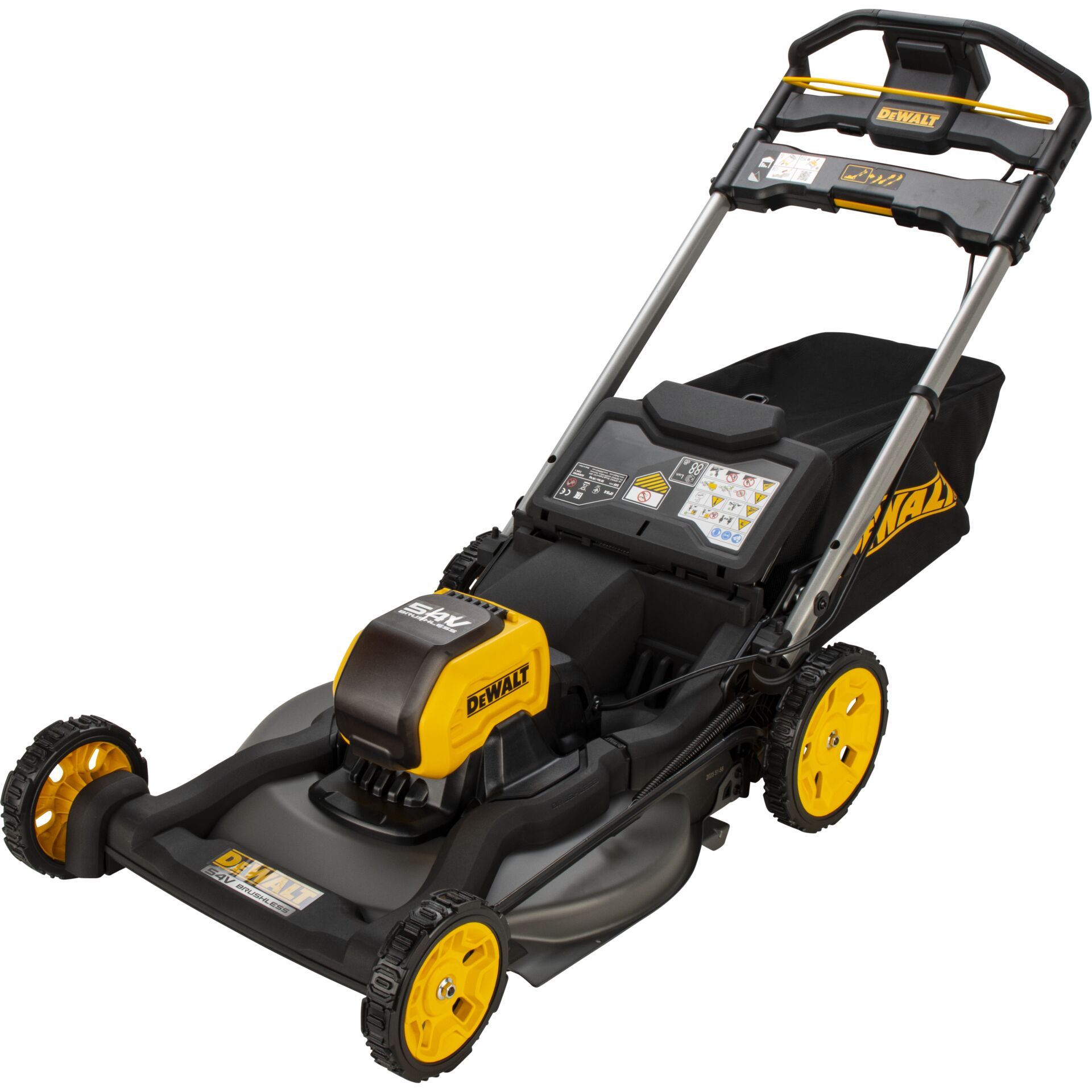 Rasenmäher, Akku-Rasenmäher, Elektrischer Rasenmäher, Gelb-Schwarz, DeWalt