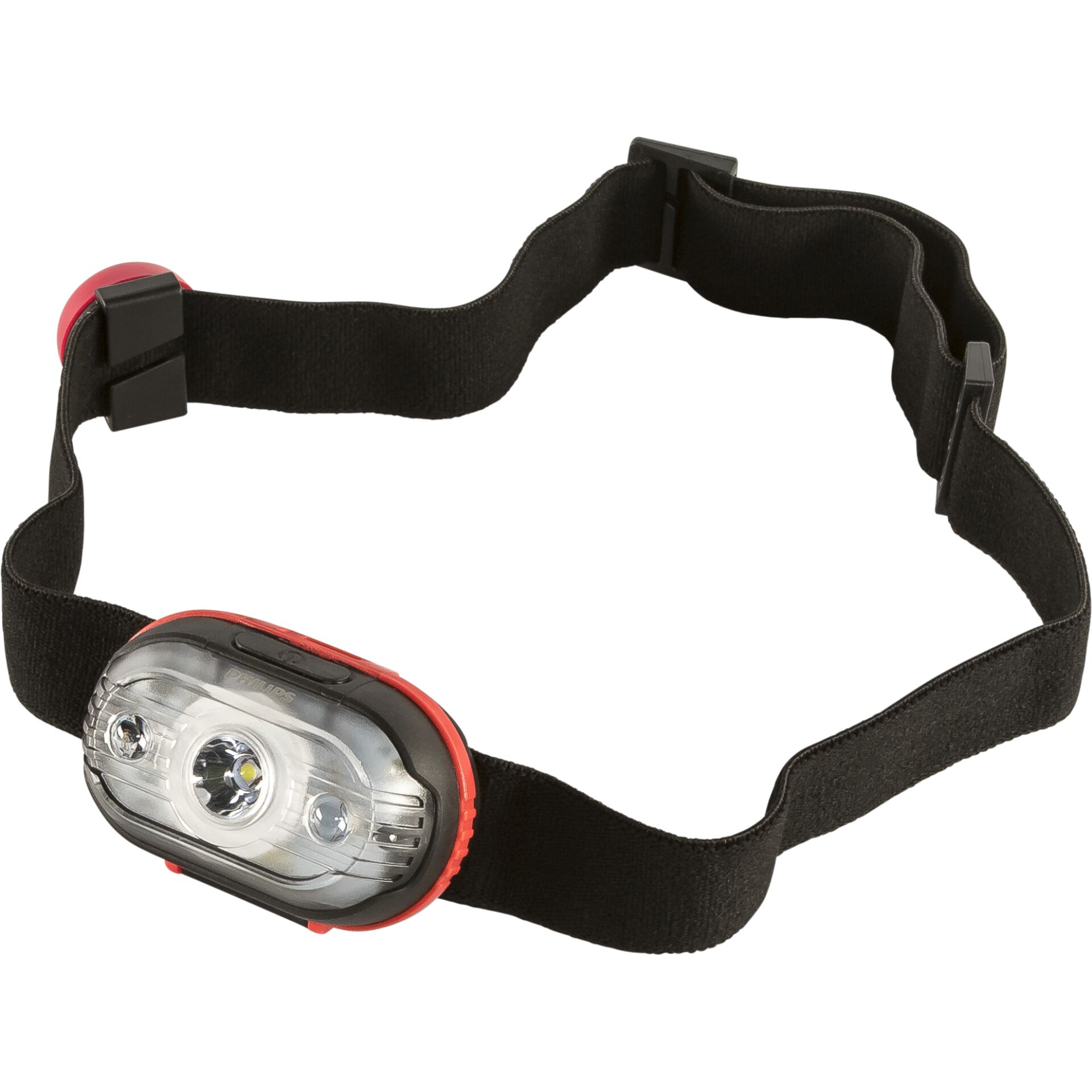 Kopflampe, verstellbares Band, LED, rot, batteriebetrieben, Kopflampe, LED, Verstellbar, Elastischer Gurt, Rote Akzente