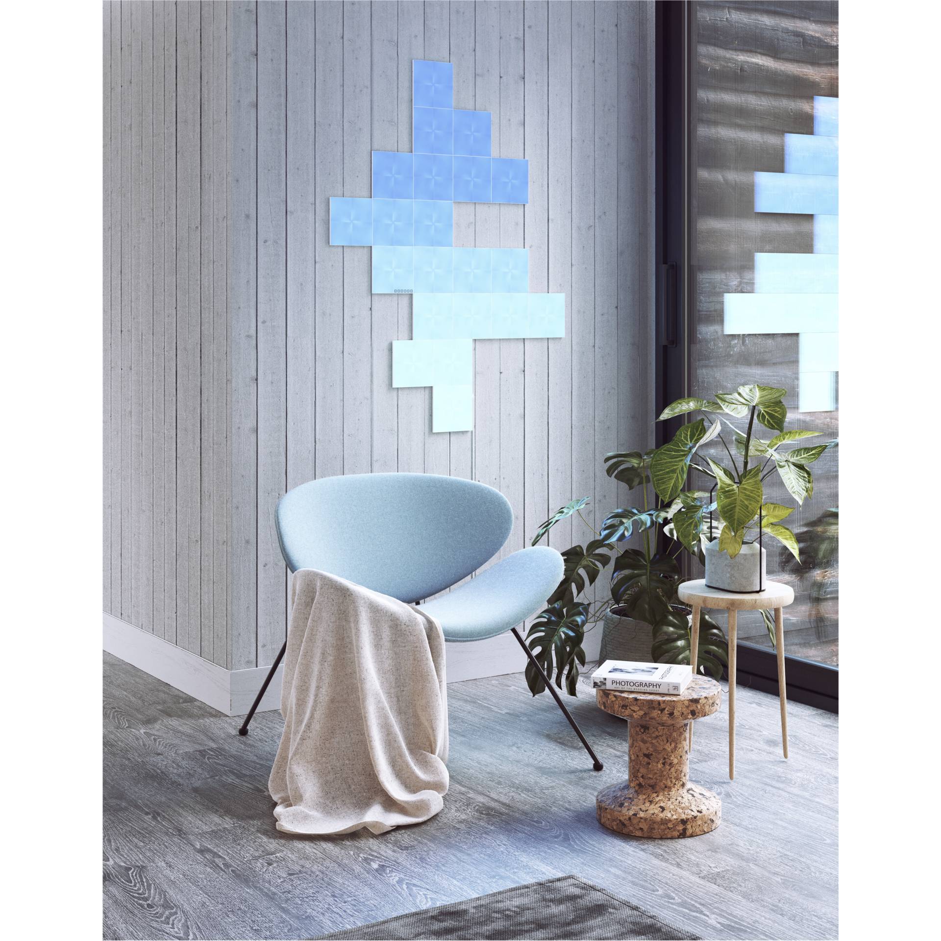 Innenarchitektur, Pflanze, Dekoration für Zuhause, Holzpaneele, Mobiliar