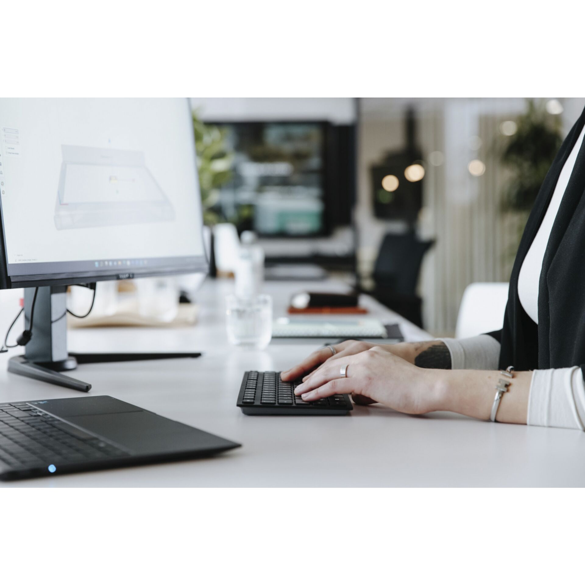 Computer, PC, Computer-Tastatur, Tabelle, Schreibtisch