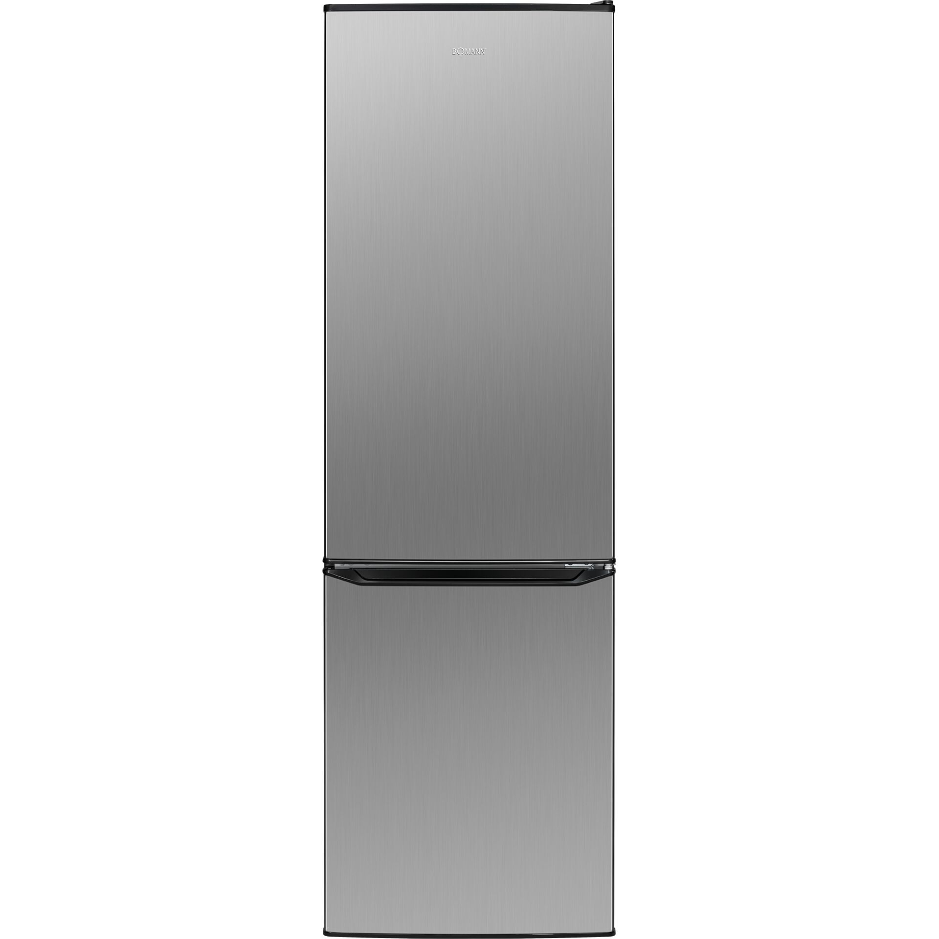 Kühl-Gefrierkombination, Edelstahloptik, Silber, Zwei Türen