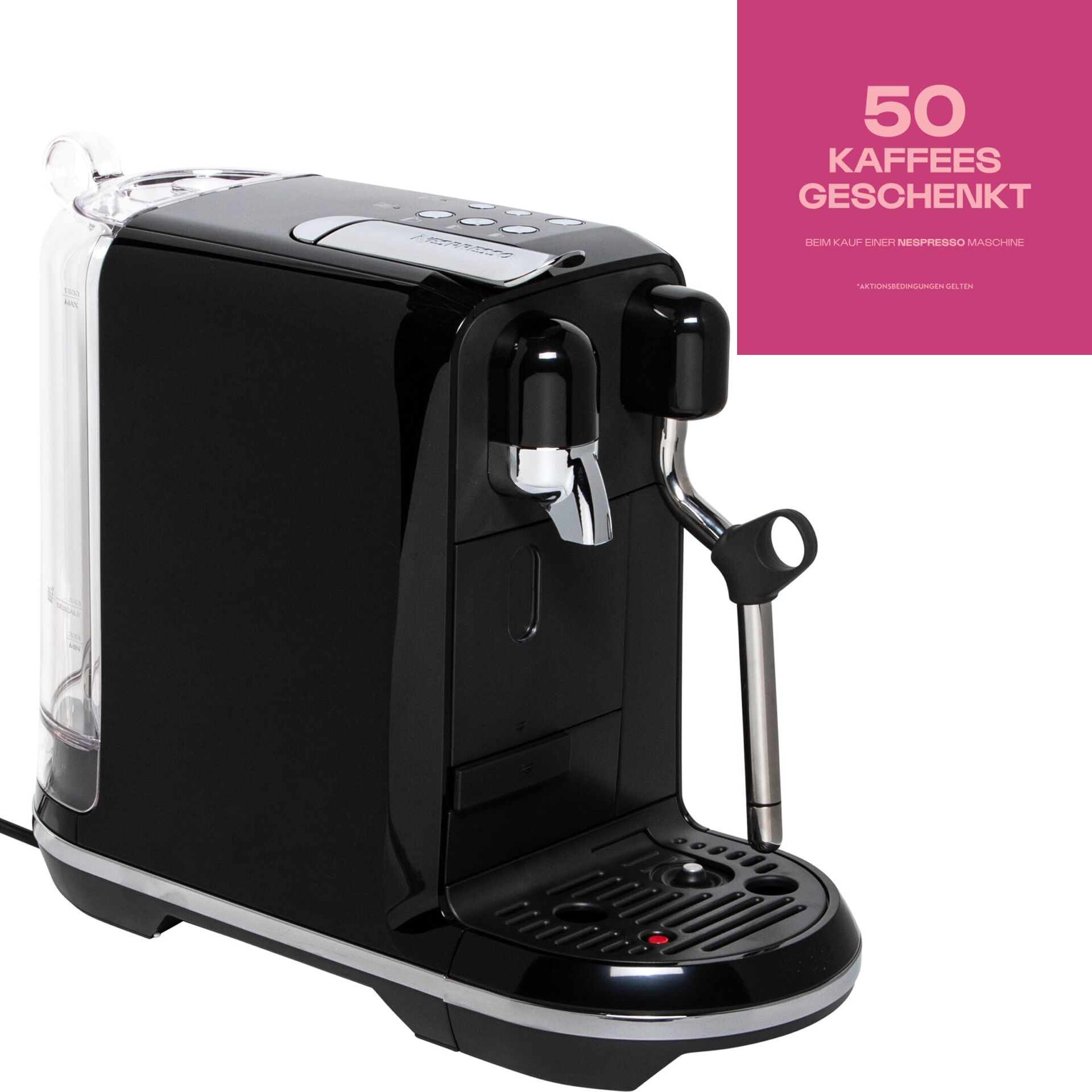 Kaffeemaschine, Espressomaschine, Druckschaum, Schwarz, Kaffeeauslauf, Espresso machine, Kaffeemaschine, Schaumaufschäumer, Milchaufschäumer, Schwarz, Kaffeemaschine, Espresso, Kapselmaschine, Schwarz, Wassertank