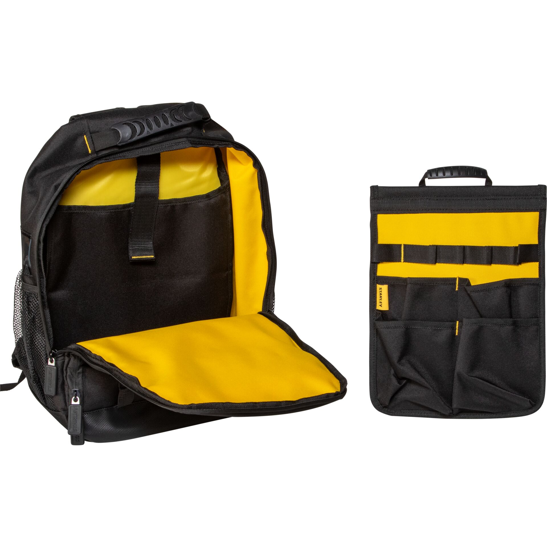 Rucksack, Schulrucksack, Schwarz, Gelb Akzent, Organisationsfächer