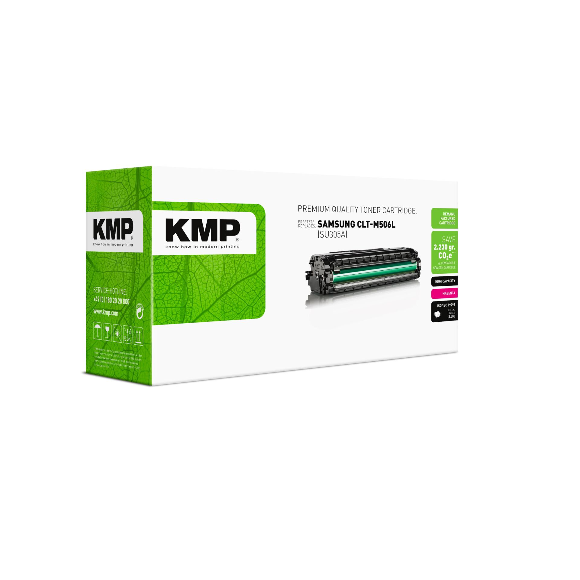 Adapter, Computerausrüstung, Werbung, Visitenkarte, toner cartridge, Laserer Tintenpatrone, grüne Akzente, SAMSUNG CLT-M506L, KMP Marke