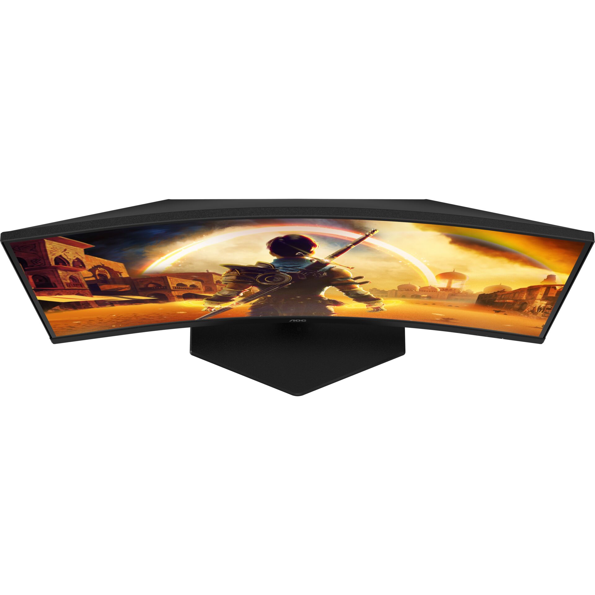 Gaming-Monitor, Curved-Display, Ultrawide-Monitor, Schwarzes Gehäuse, Breiter Standfuß